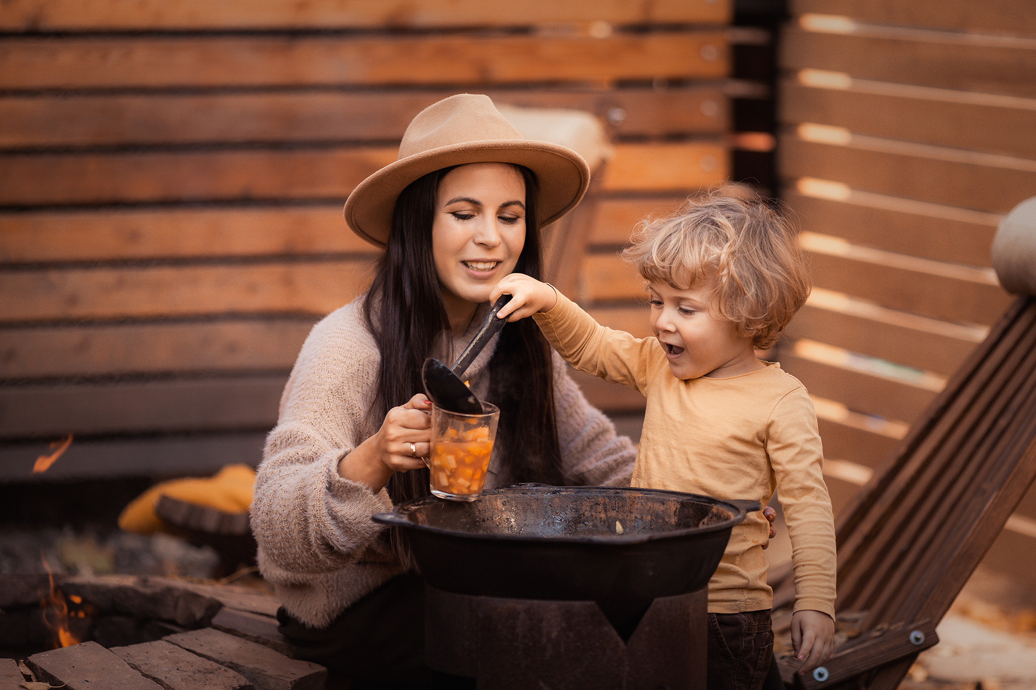 Осеннее утро мамы с сыном. Семейный фотограф в Москве Марина Петра