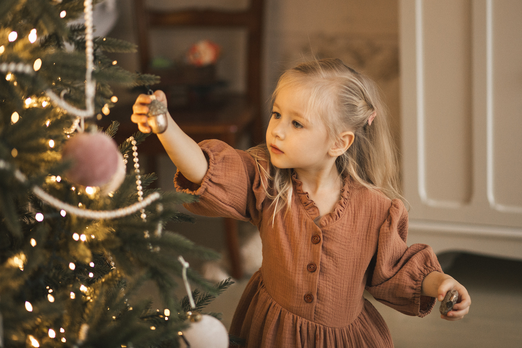 Новогодняя в загородном домике. Семейный фотограф в Москве Марина Петра