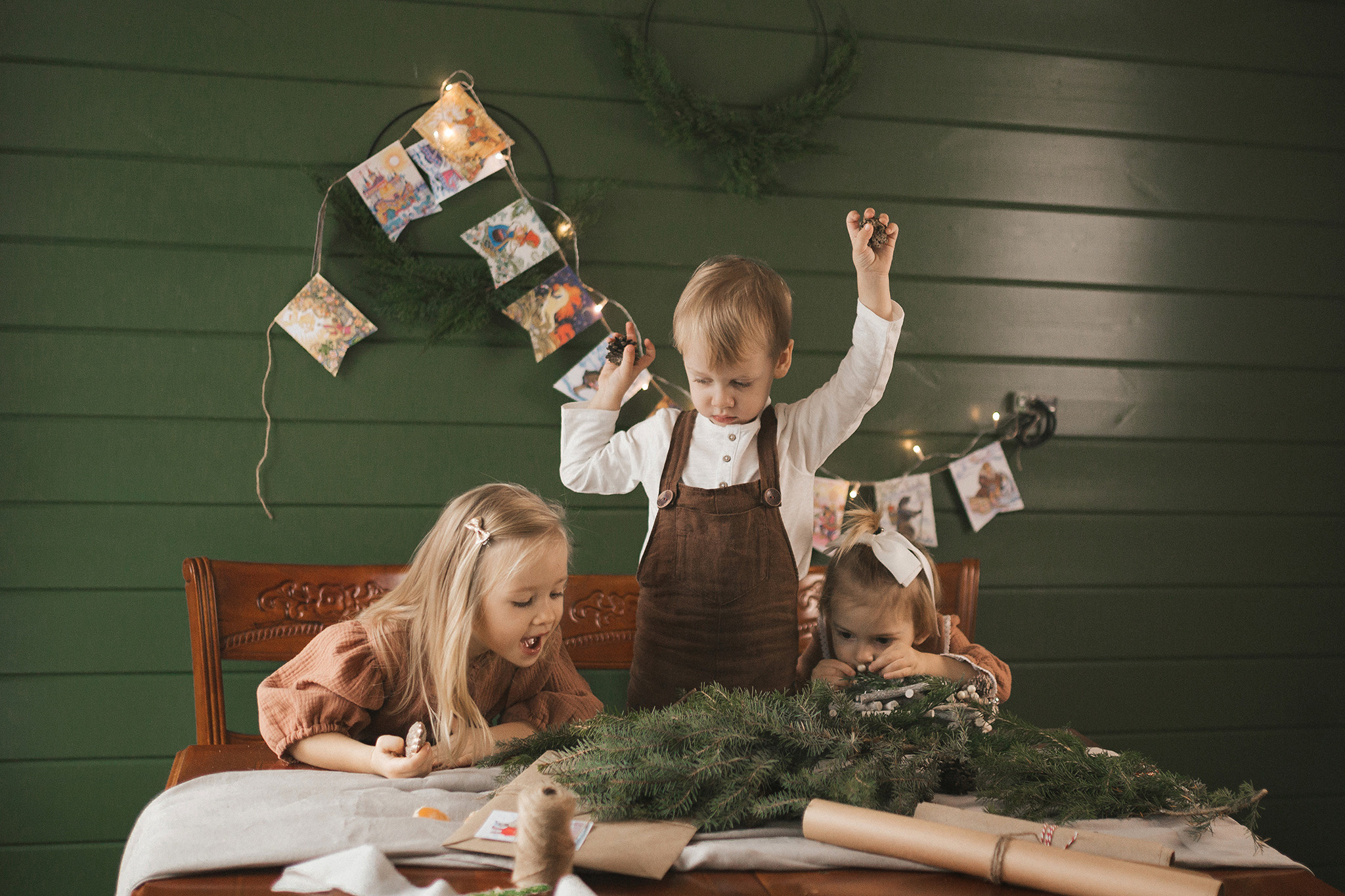 Новогодняя в загородном домике. Семейный фотограф в Москве Марина Петра