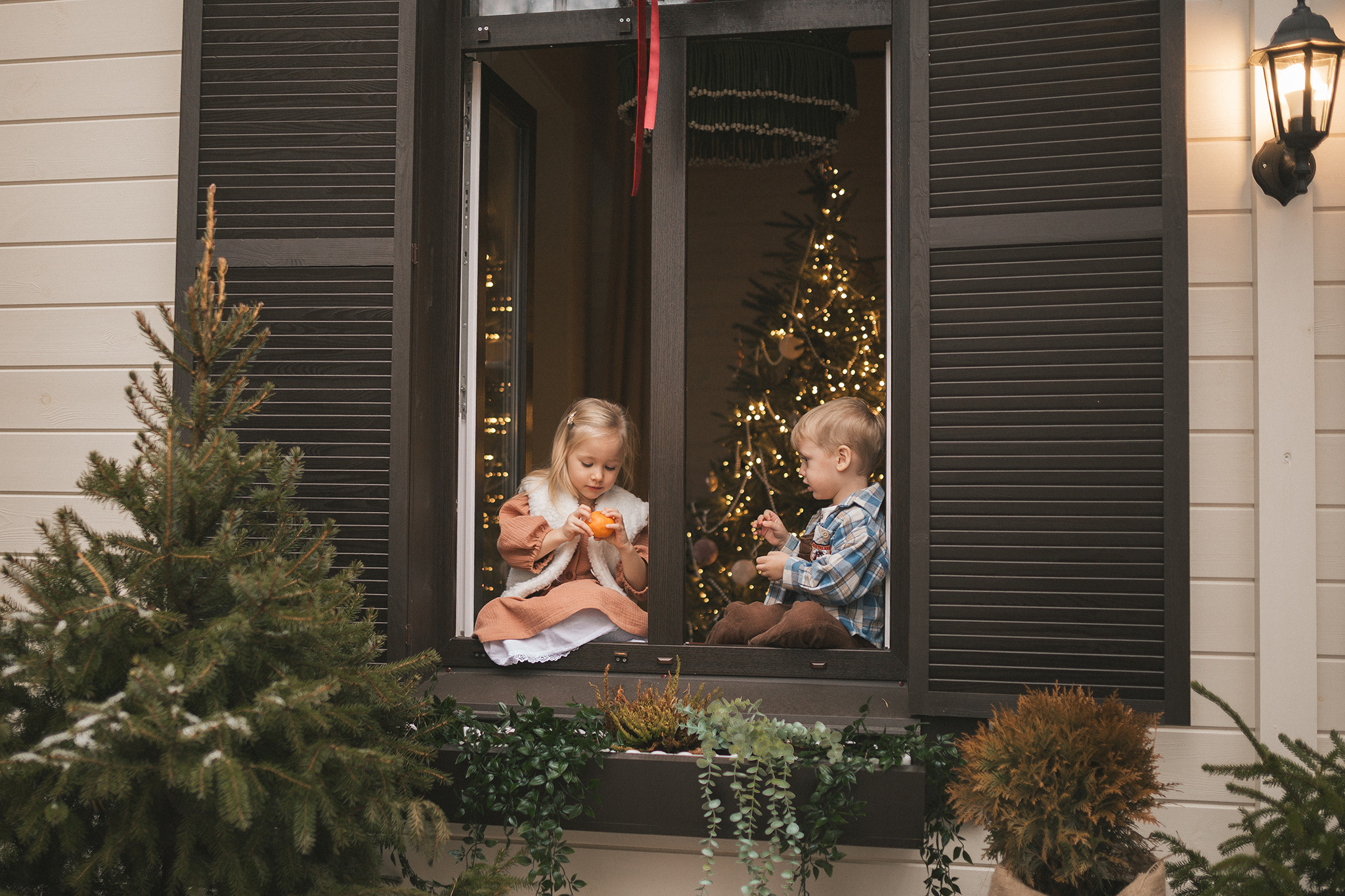 Новогодняя в загородном домике. Семейный фотограф в Москве Марина Петра