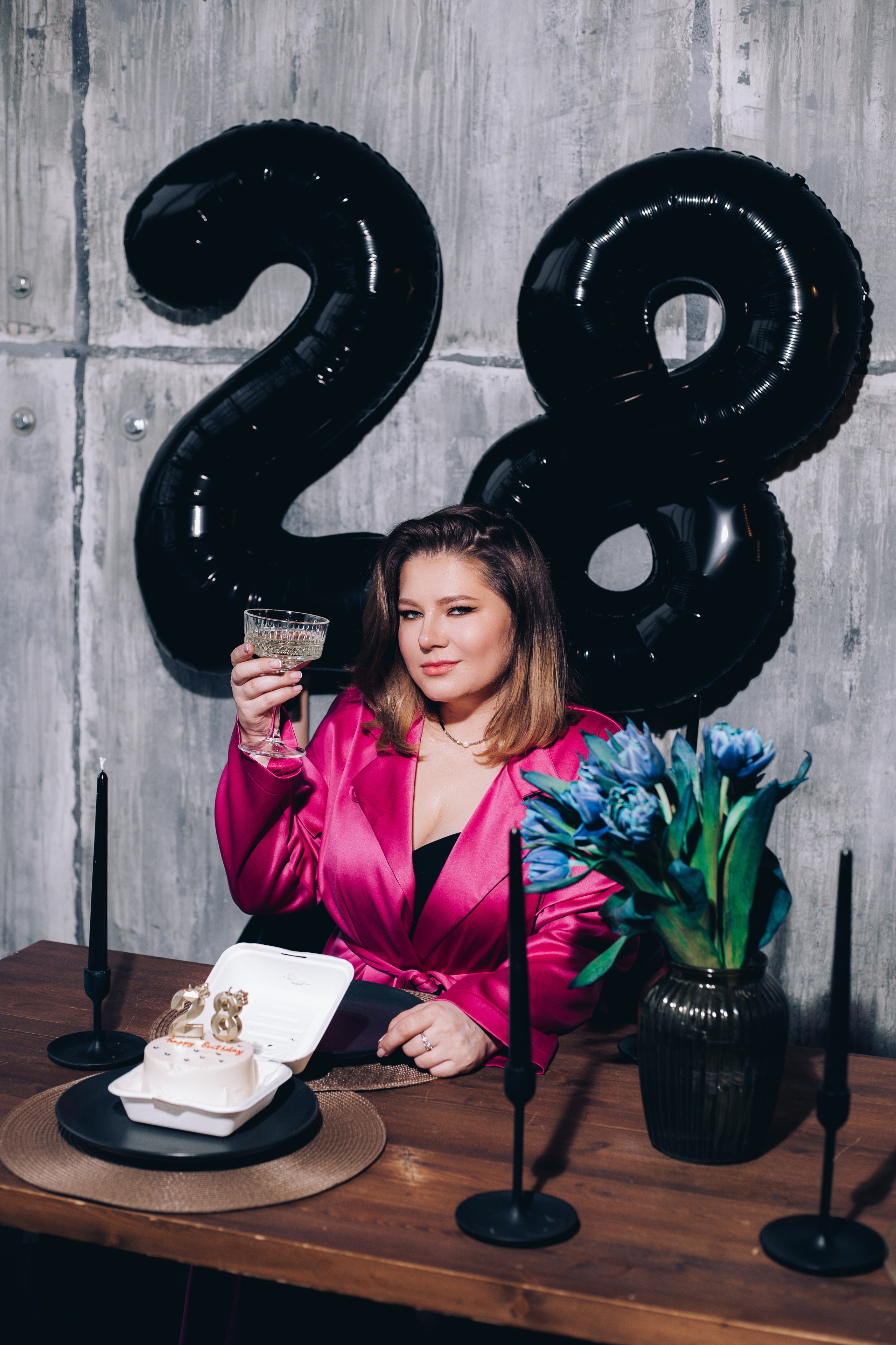 Фотосессия для девушки с бенто тортом в студии. Фотограф в Санкт-Петербурге, Анна Скворцова