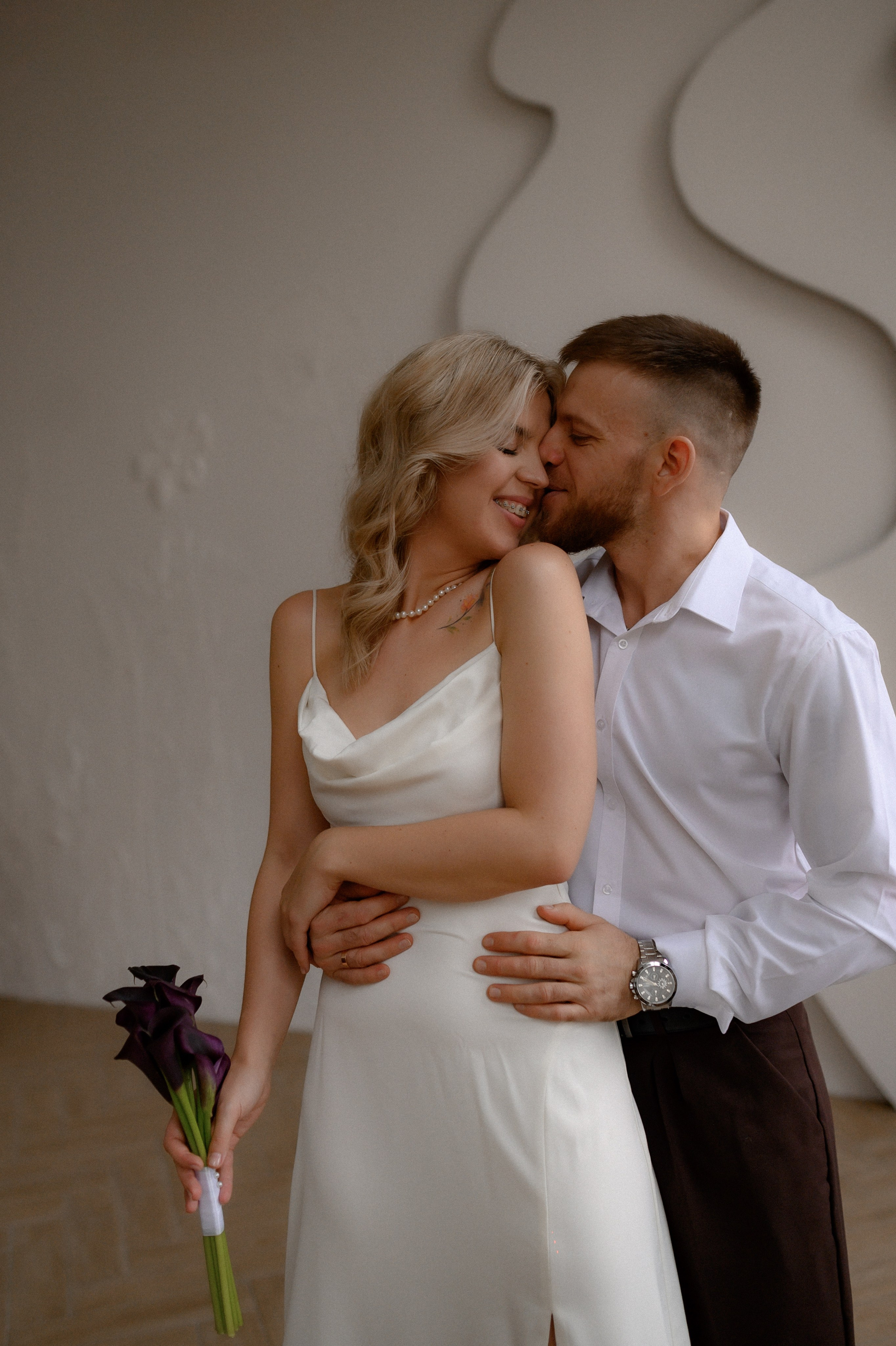 Коля и Алёна в студии. Семейный и свадебный lifestyle-фотограф в Москве Мария Петрова
