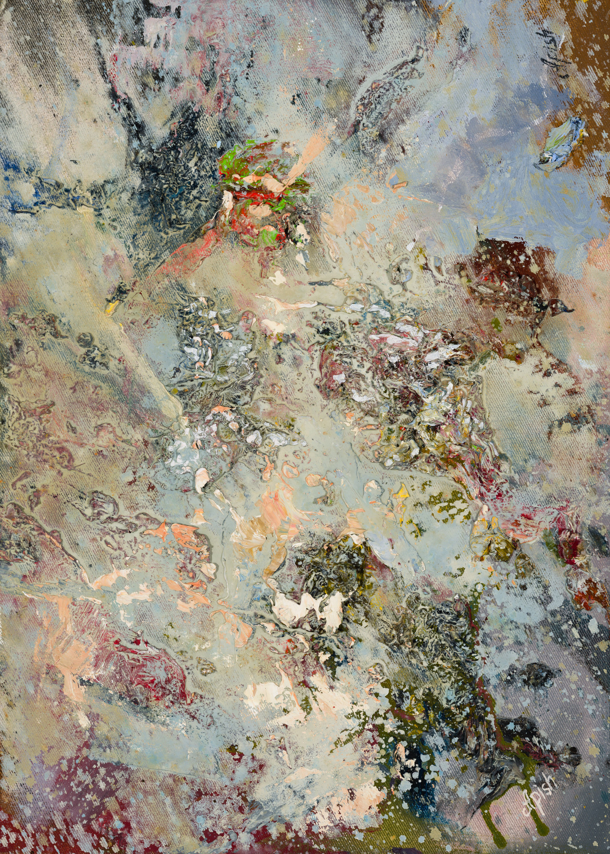 «Комплексный импульс 3» - художник Алексей Апиш (холст, масло, 35x25 см, 2025)