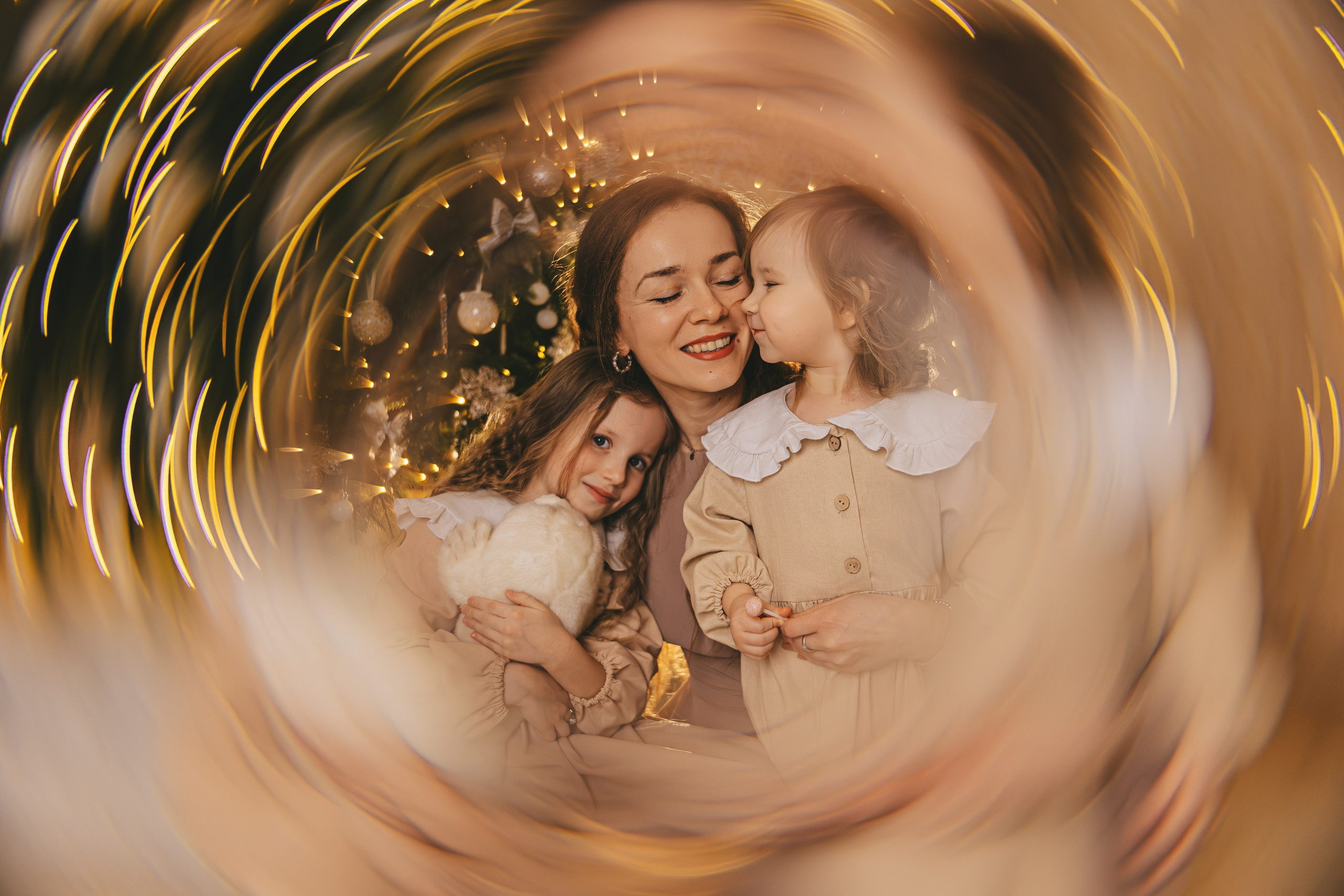 Семейная новогодняя домашняя фотосессия. Семейный и женский фотограф в Москве Надежда Воробьева