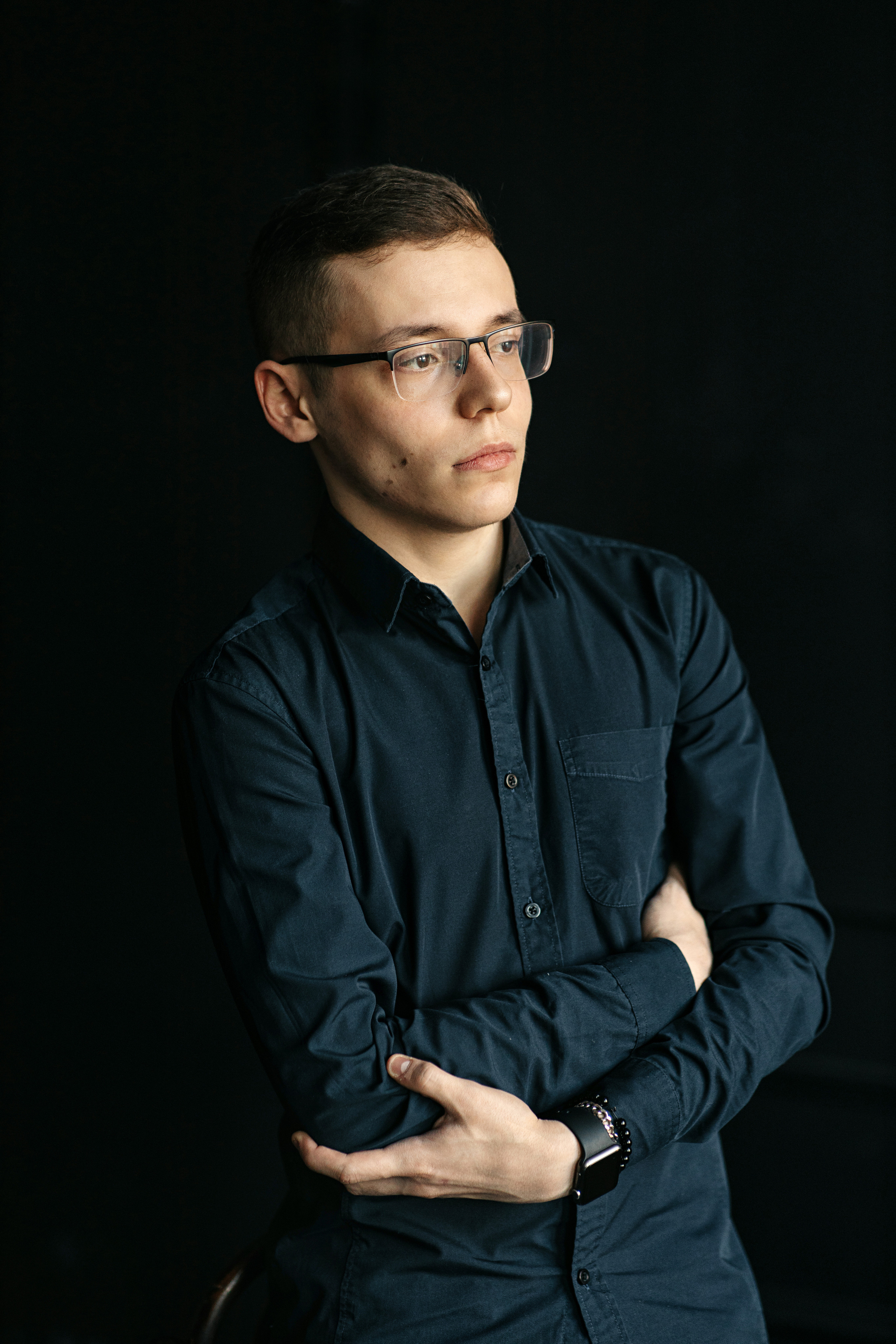 мужской портрет, контент фотосессия, студийный портрет