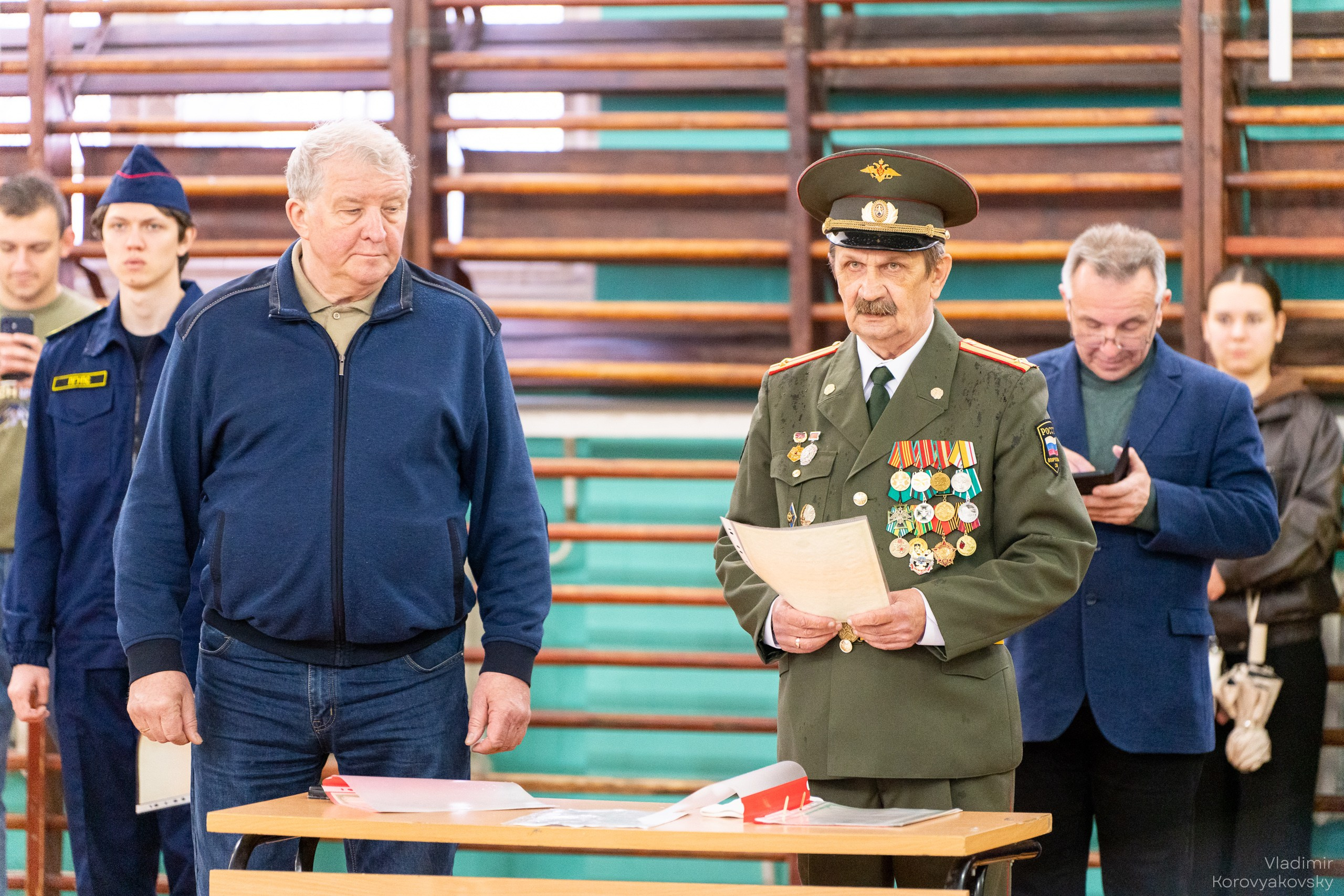 Торжественное закрытие курса военной подготовки. Фотограф Владимир Коровяковский