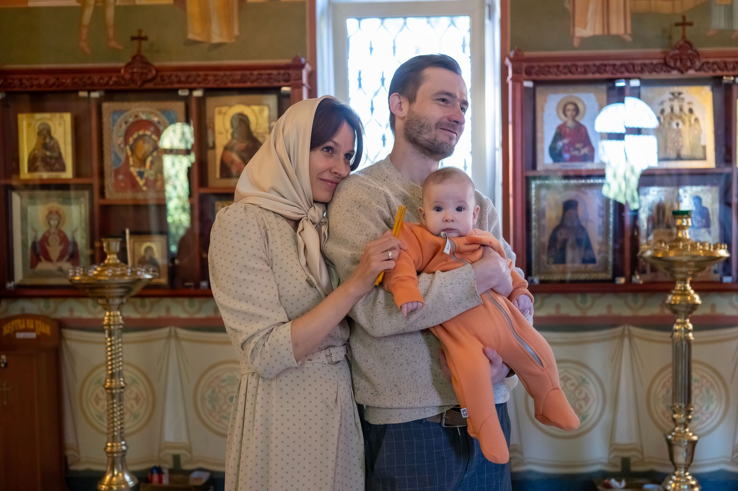 Крещение Георгия в Сергиевском храме пос. Кратово. Семейный фотограф в г. Воскресенск Наталия Молева