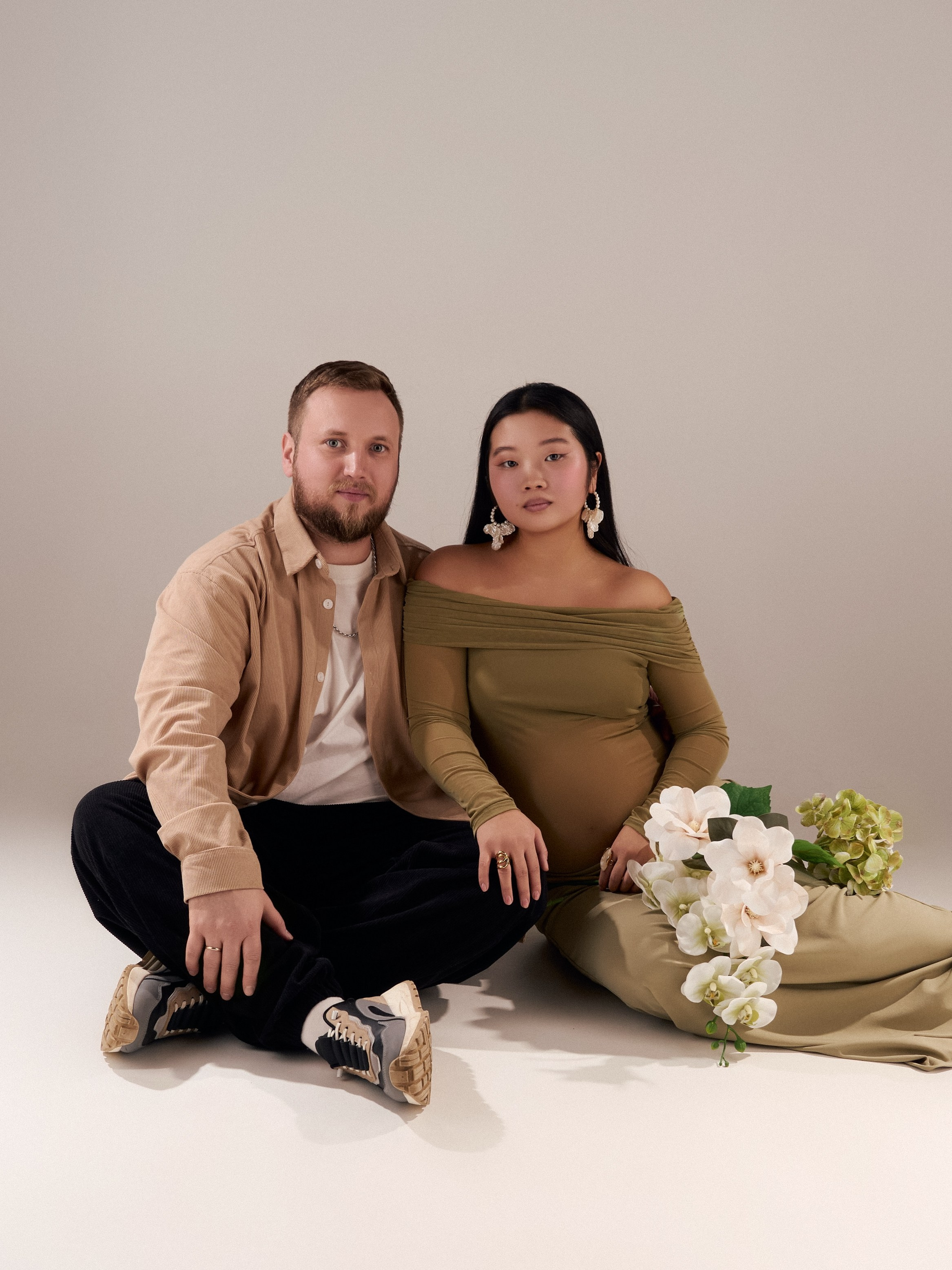 парная фотосессия беременности