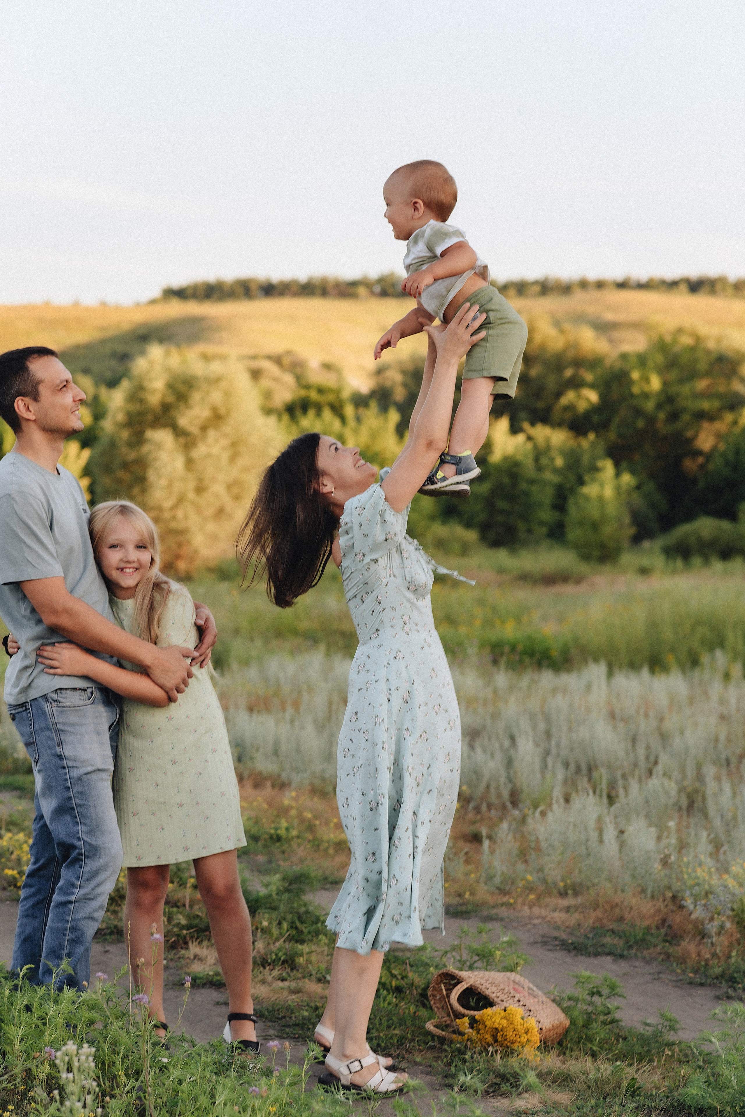 Семейная съемка на закате. Фотограф Карина Шмулёва. Воронеж и область