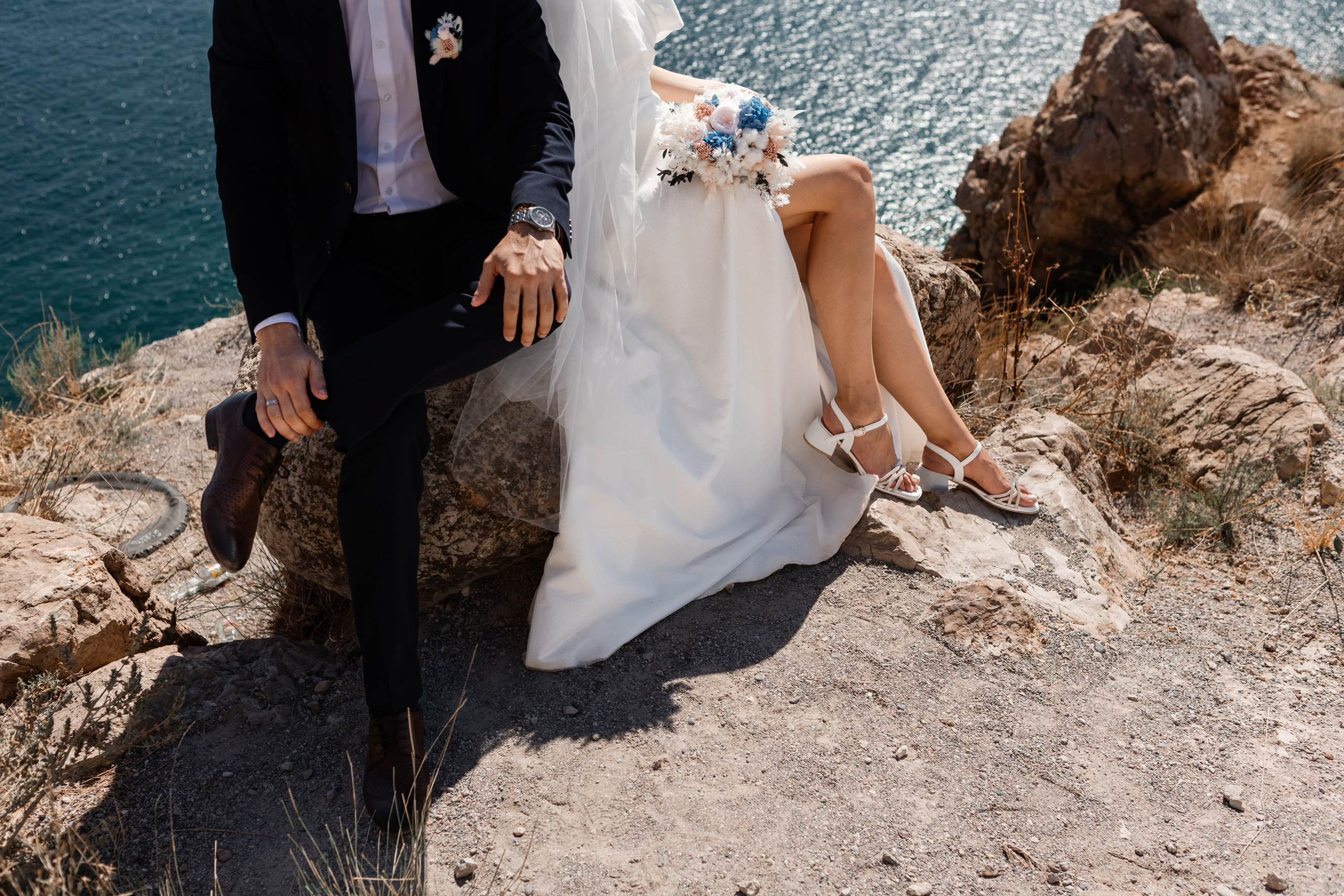 Свадебная съёмка в Балаклаве в крепости Чембало. Свадебный фотограф, фотосъемка в Крыму, Севастополе, Симферополе, Ялте