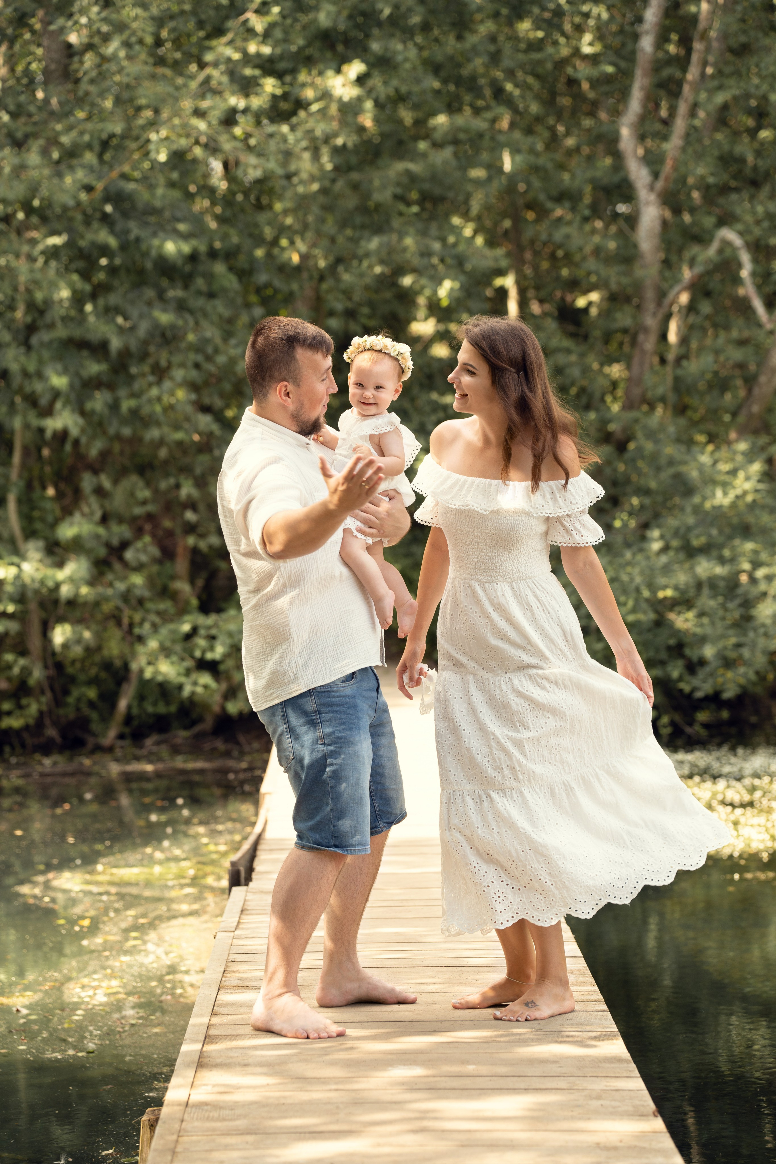 семейная фотосессия с малышкой в годик