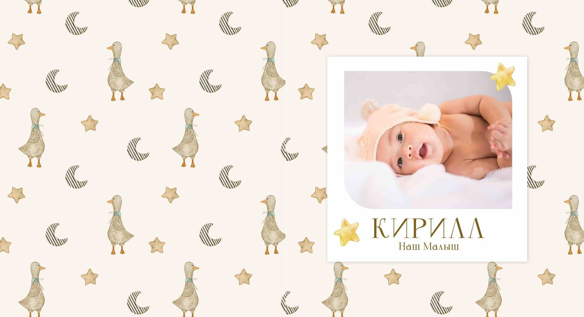 &nbsp; Дизайн «Duckling»&nbsp;— фотокнига Наш малыш.&nbsp;