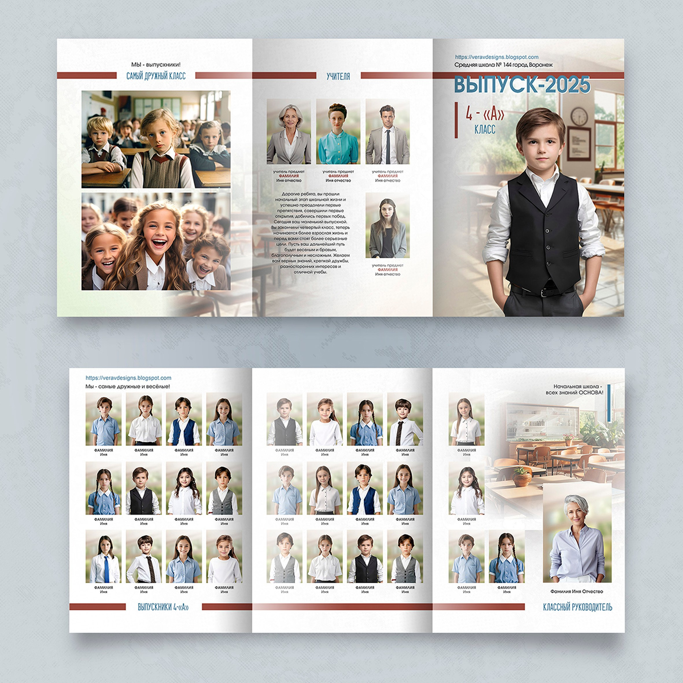 Выпускной альбом&nbsp;для детского сада на 2 разворота, ТРЮМО. Выпускные альбомы в Липецке Медведева Лариса medlori book 