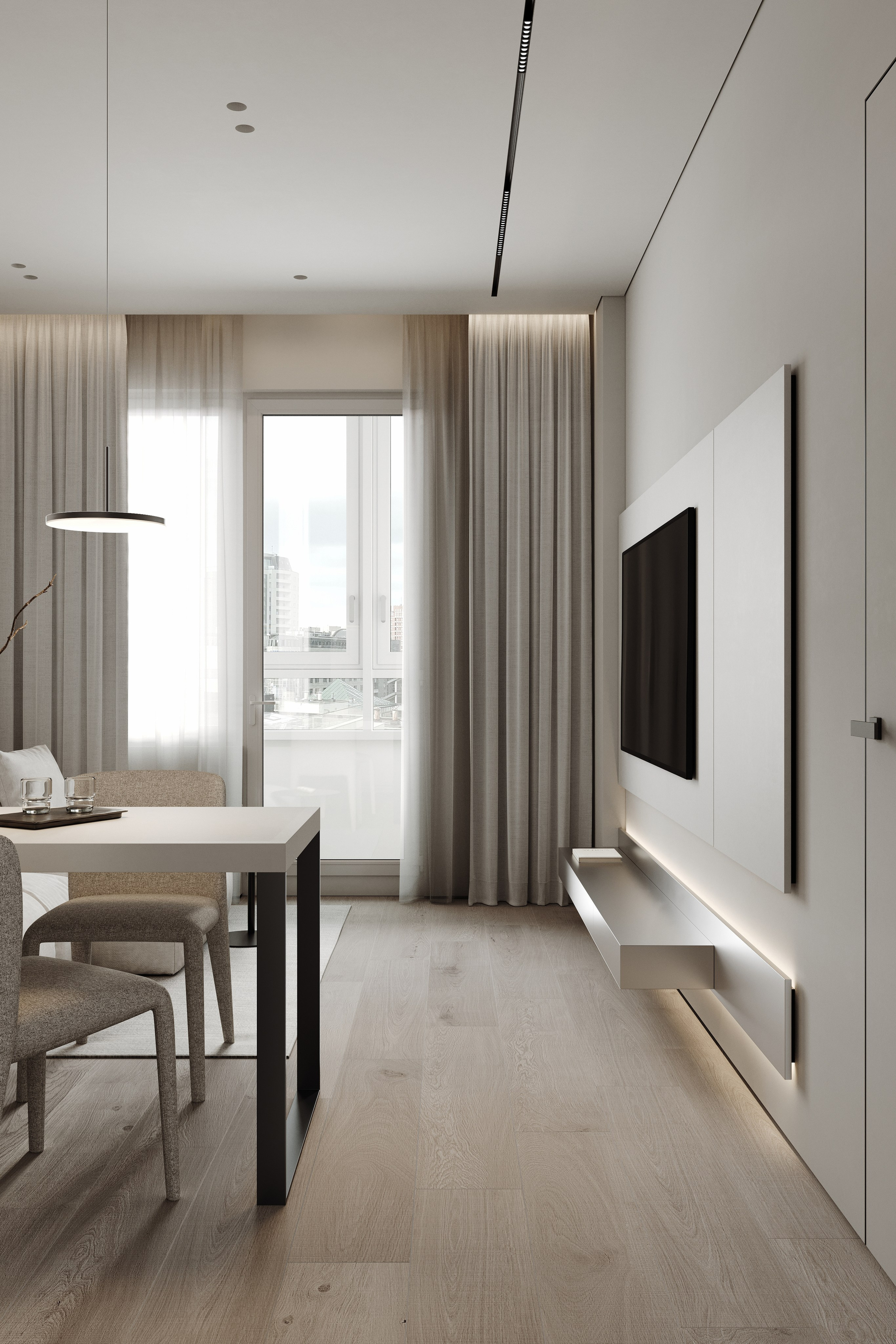 «Manhattan» | Kitchen & Living room. Середа Юлия | Визуализация