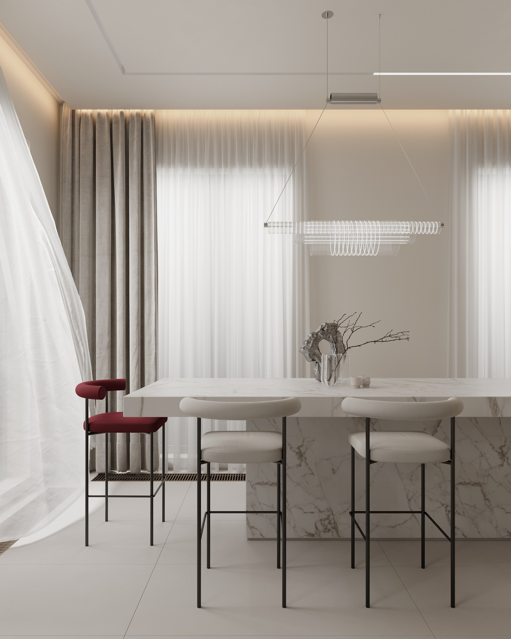 Квартира / 2023. 3D-сцены интерьеров в 3ds Мах: сборка по ТЗ для визуализаторов