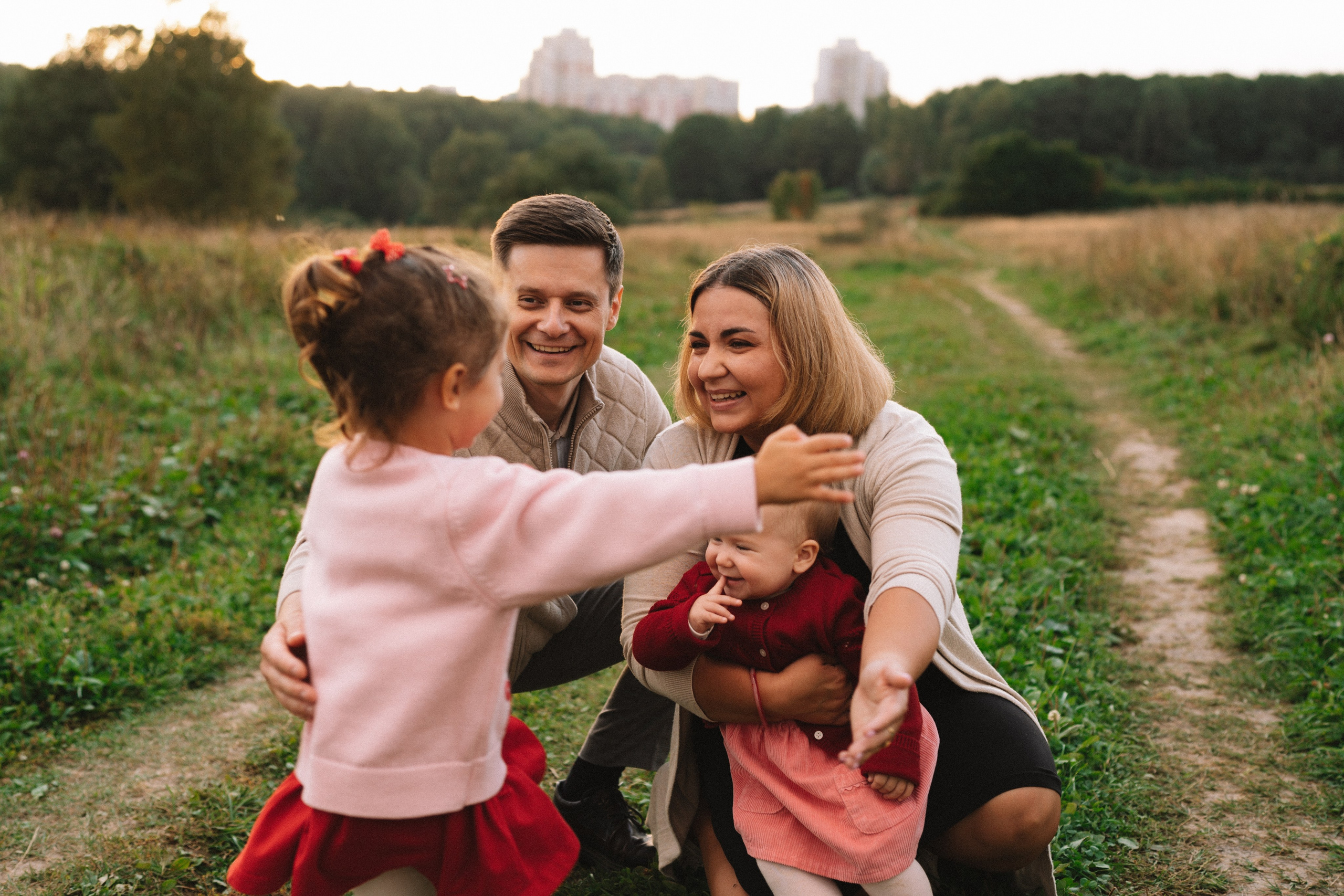 Юля, Андрей, Варя и Аглая. Семейный фотограф Валерия Фабричникова, Москва