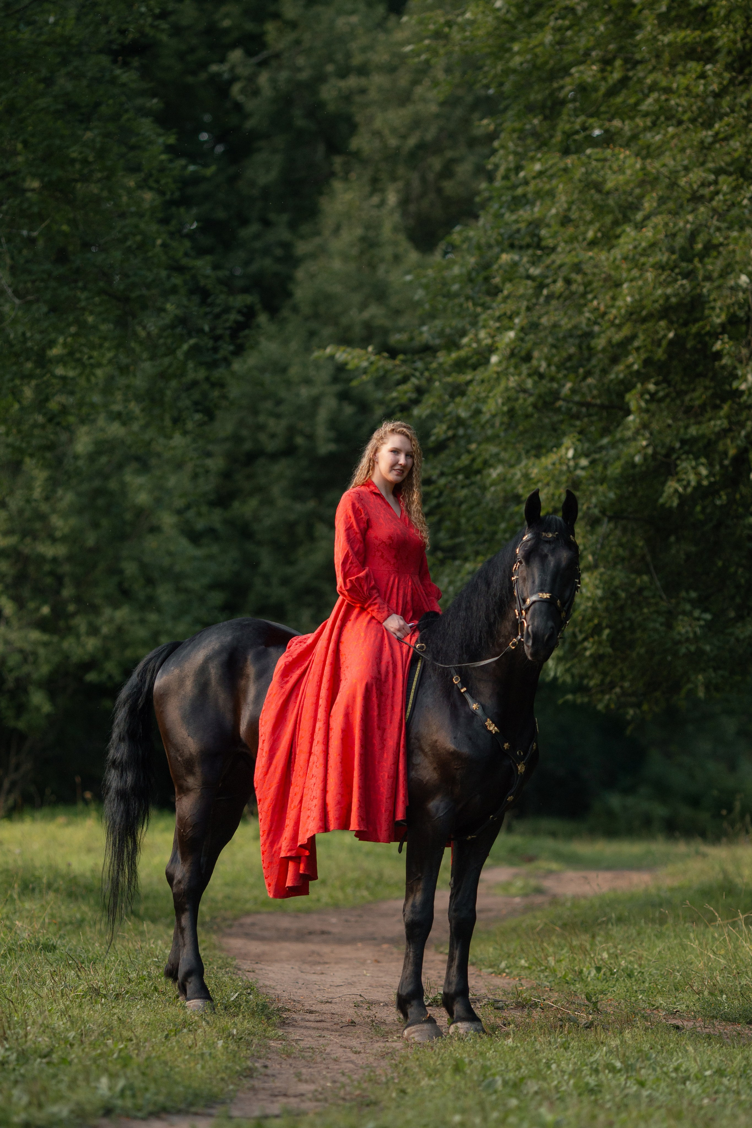 Елена и Ван Хельсинг. Фотосессии с лошадьми в Санкт-Петербурге