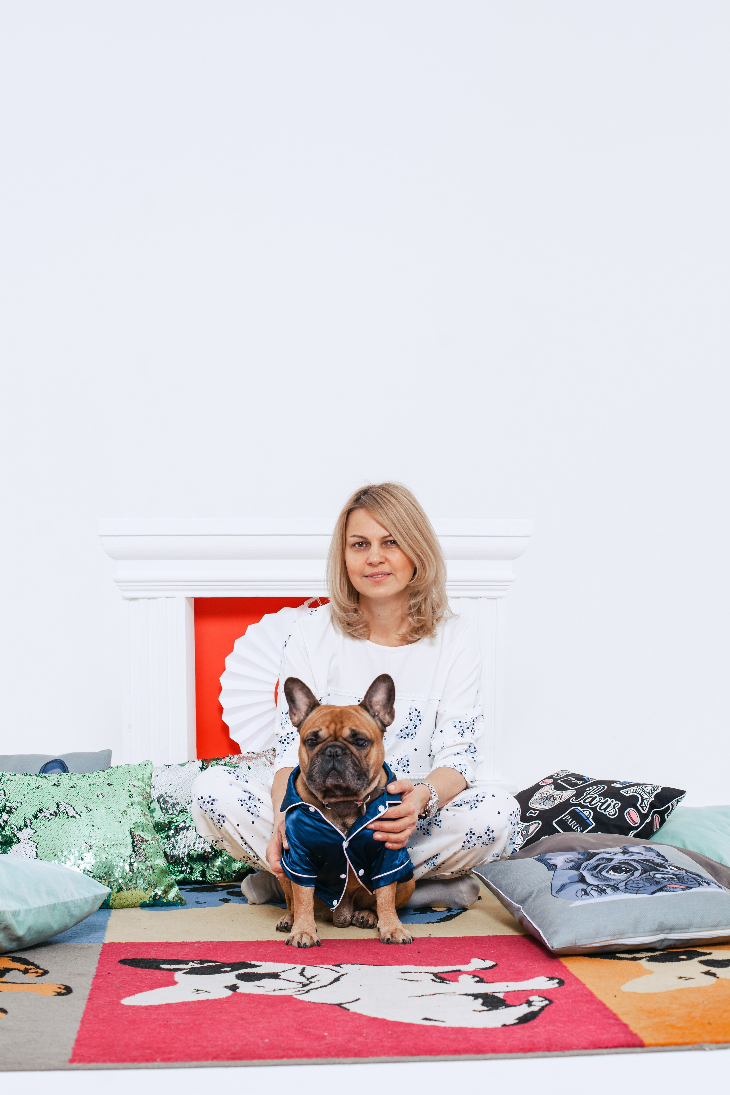 Пижамная вечеринка французских бульдогов и их хозяев. Фотограф-анималист Татьяна Степанова