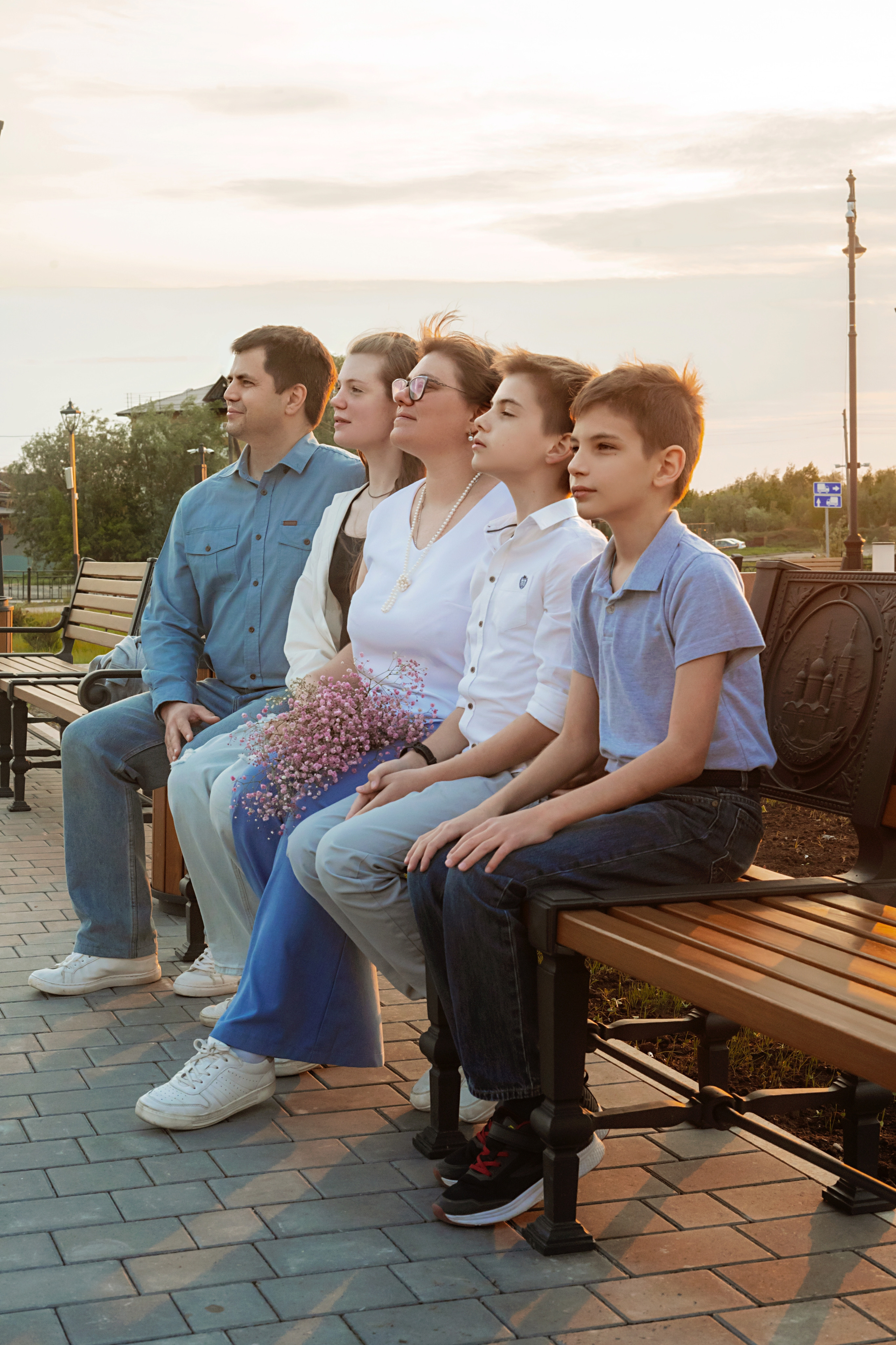 Большая семья. Фотопрогулка в Тобольске. Мила Посвит Фотограф новорожденных в Тобольске