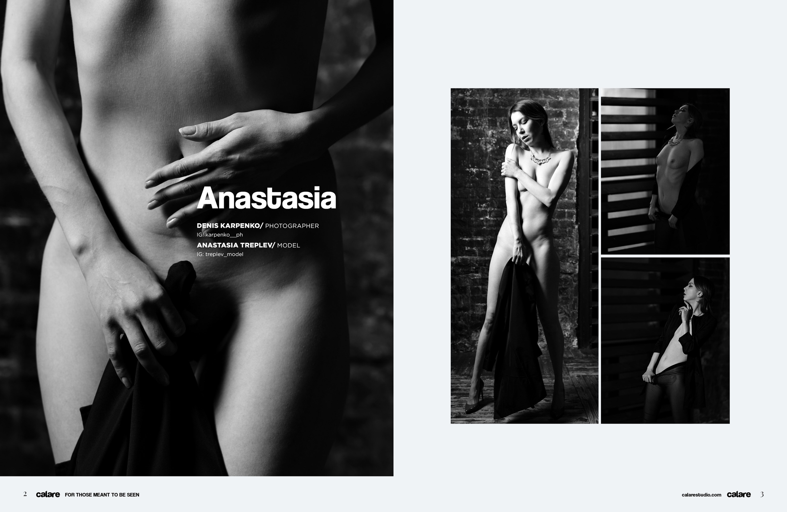 Calare Magzine Nude. Сайт Алматинского НЮ АРТ, будуар и фэшн фотографа Дениса Карпенко