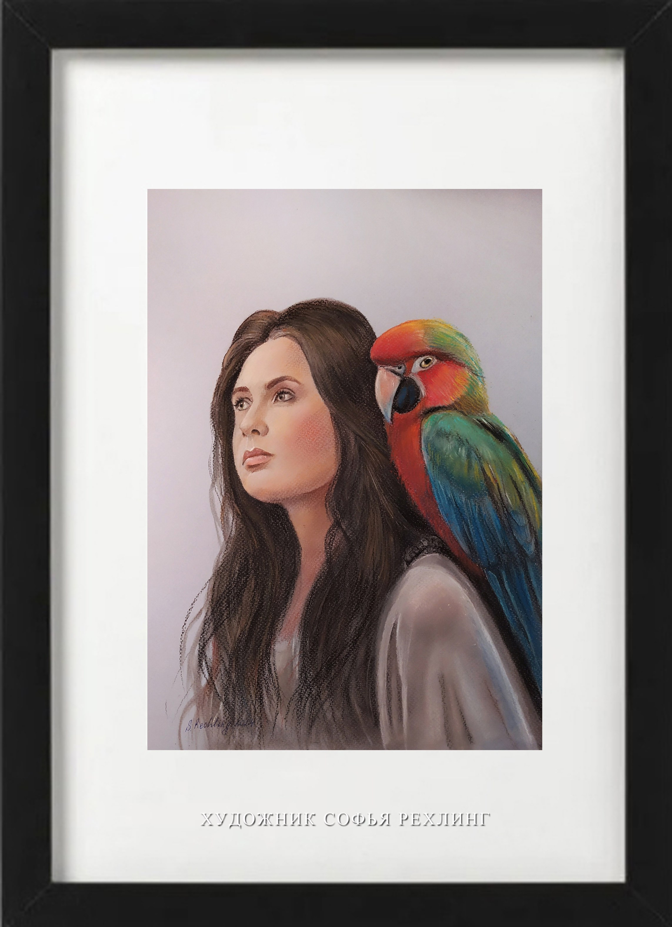 The portrait is made in pastel technique. Materials: Mungyo paper, dry pastel Mungyo, charcoal, sepia. You can order a portrait by phone/WhatsApp /Viber /WeChat: +7 911 296 2516