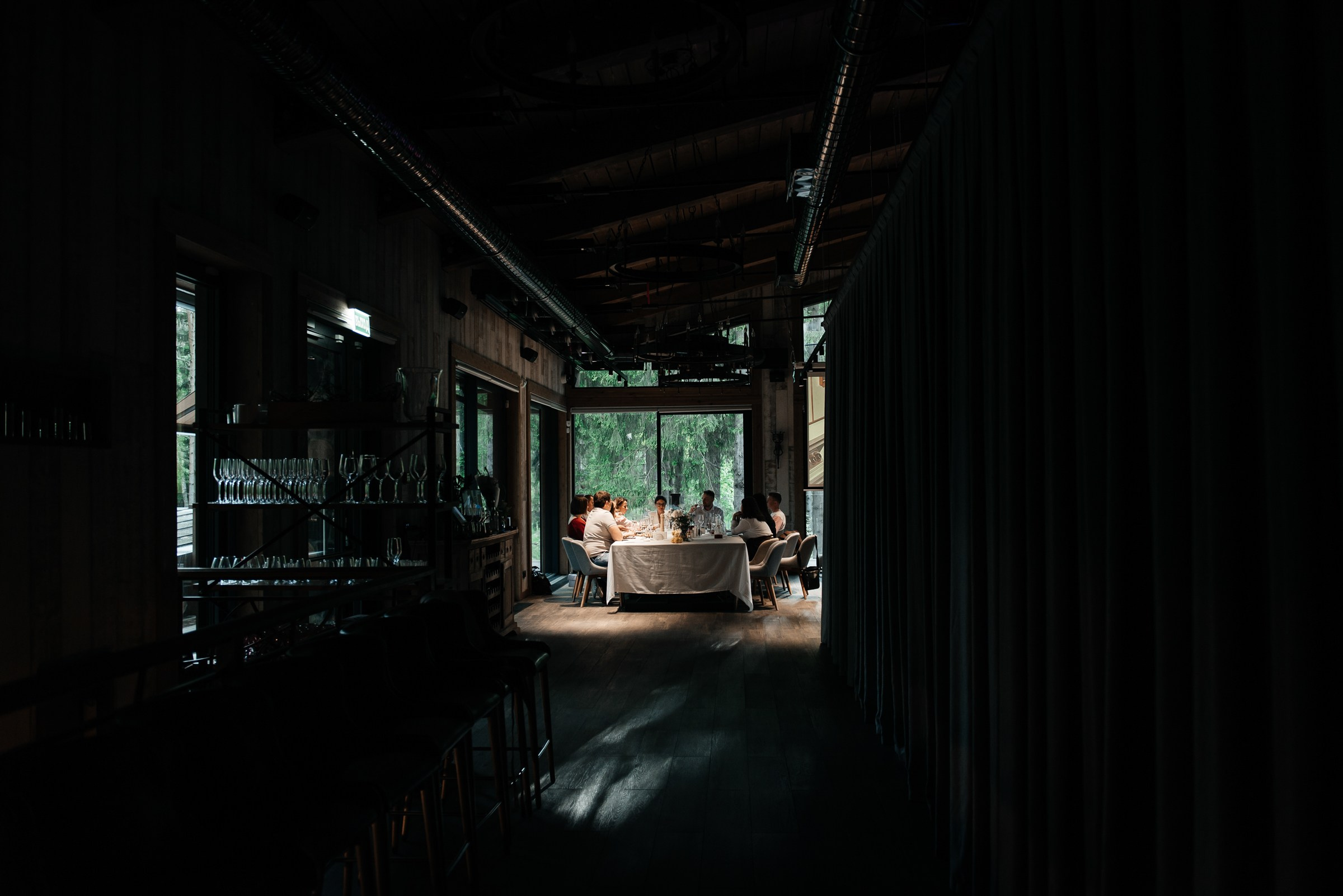 свадебный ужин в ресторане Чаща в Охта парке