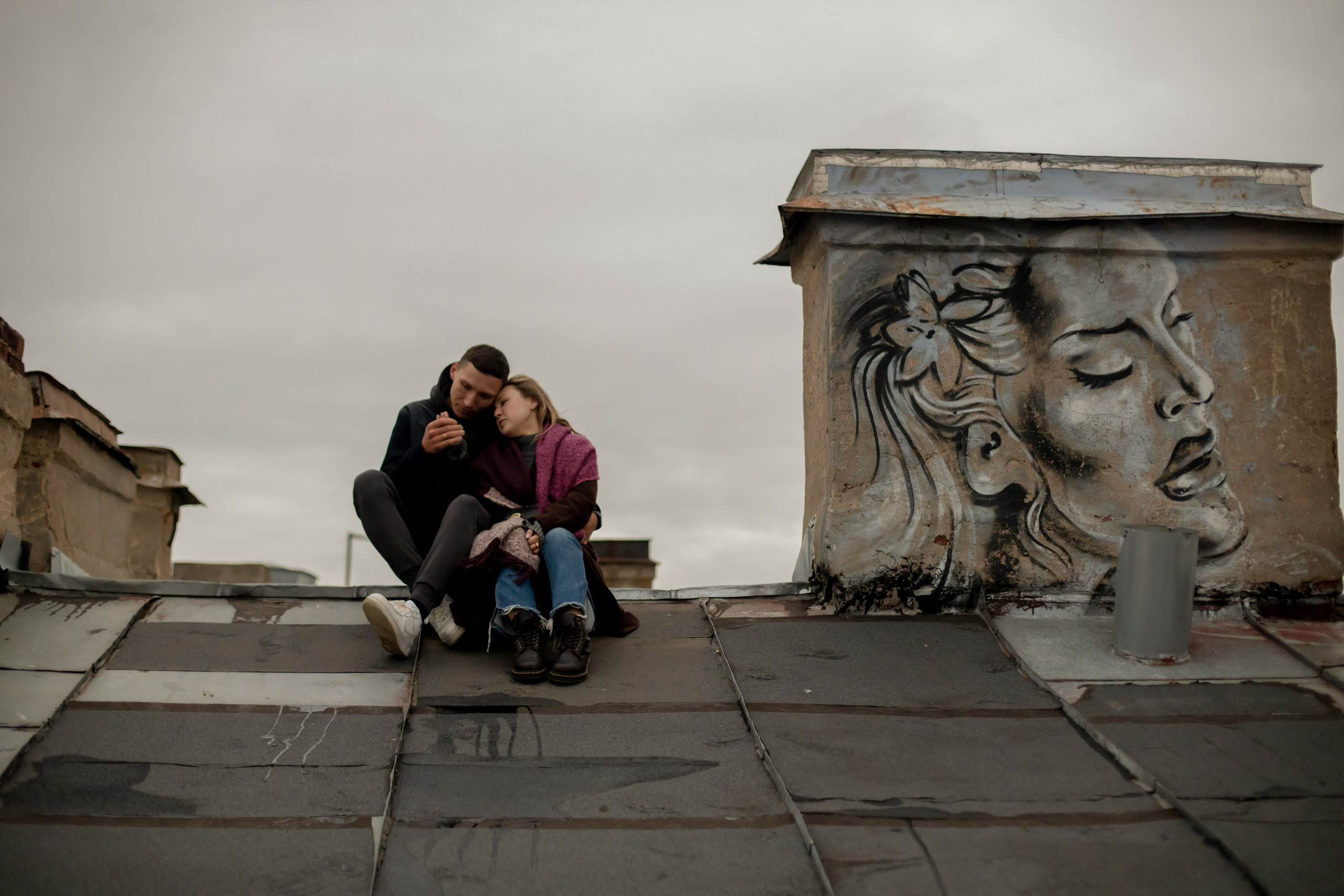 Лав стори на крыше. Свадебный и семейный фотограф в Москве Диана Левченко