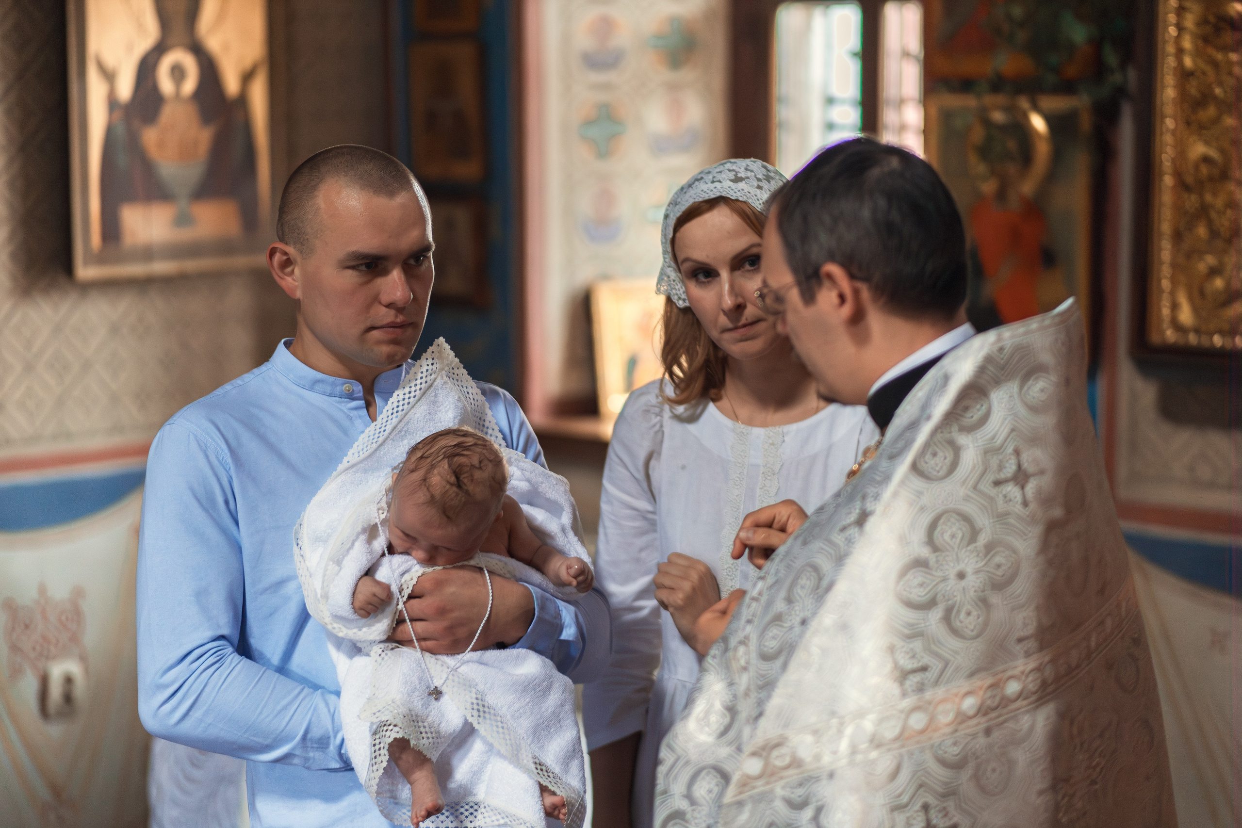 Крещение в Знаменской Церкви г. Переславль Залесский. Профессиональный фотограф в Москве и Мо Мария Шантарёва