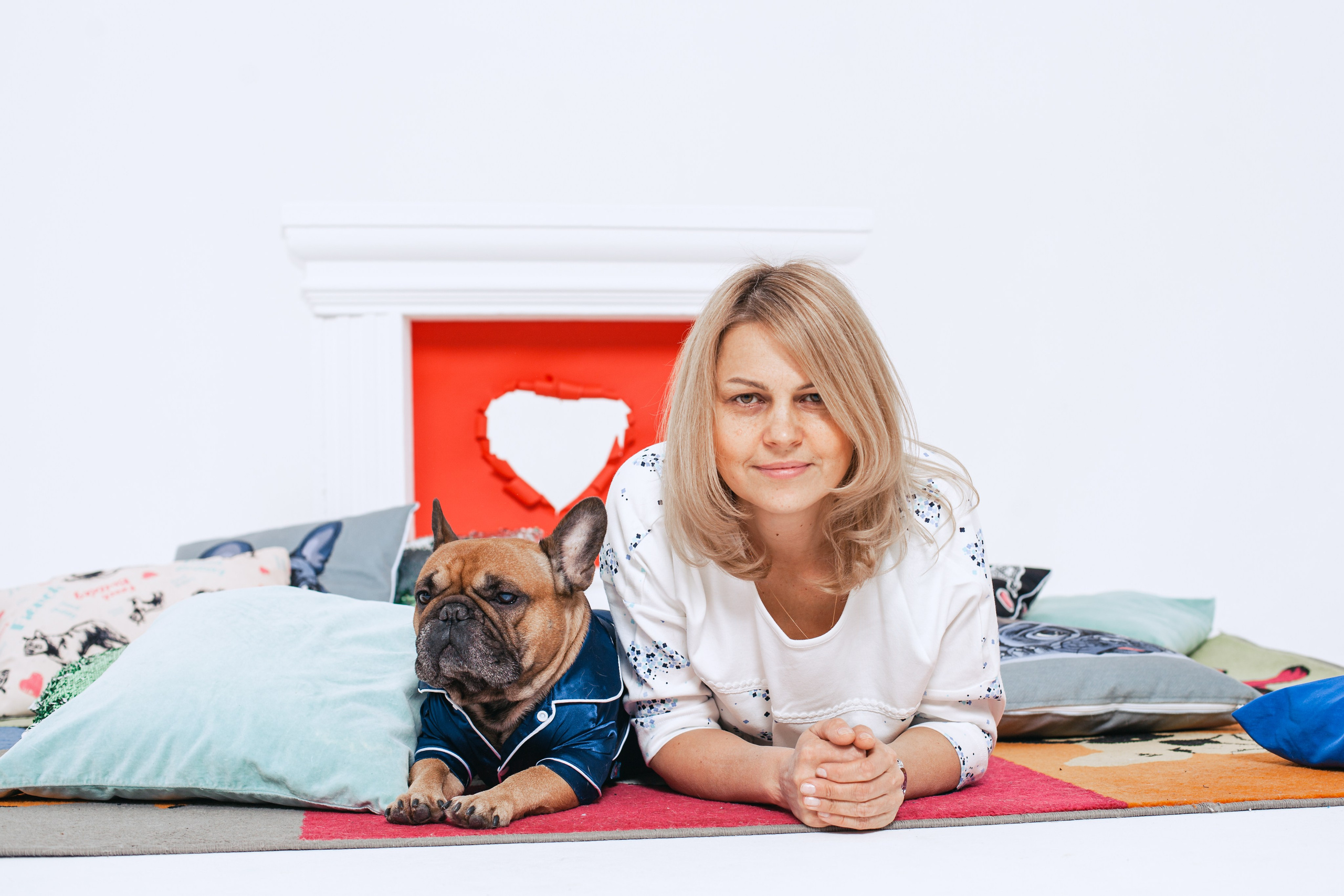 Пижамная вечеринка французских бульдогов и их хозяев. Фотограф-анималист Татьяна Степанова