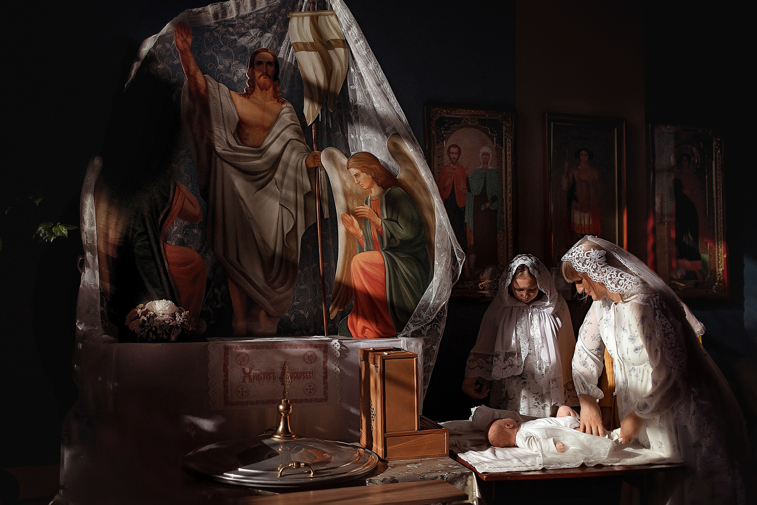 Крещение Полины село Хохол. Фотограф на крещение и венчание