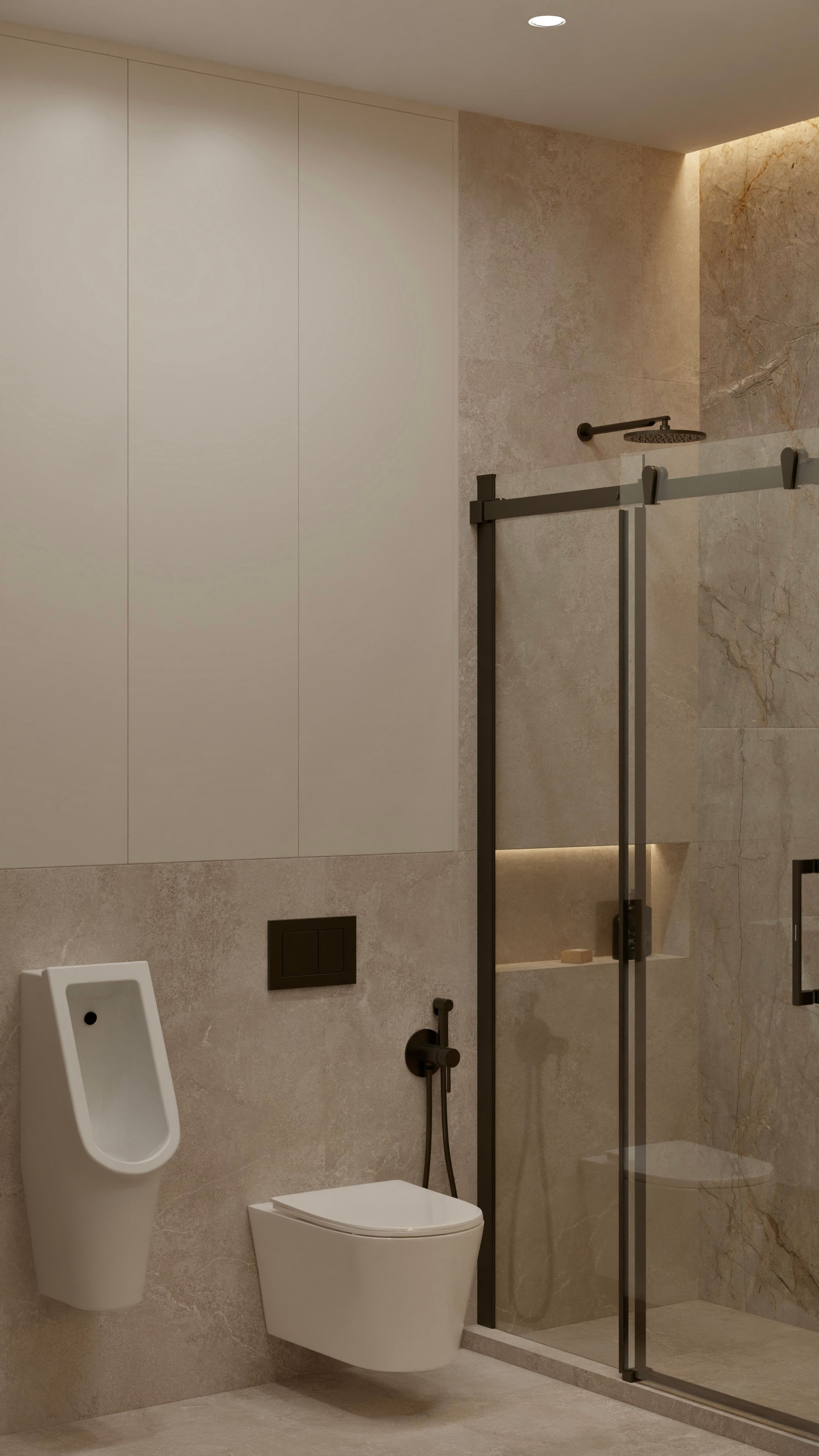 Гостевой санузел в частном доме. DMDesign — студия дизайна интерьеров