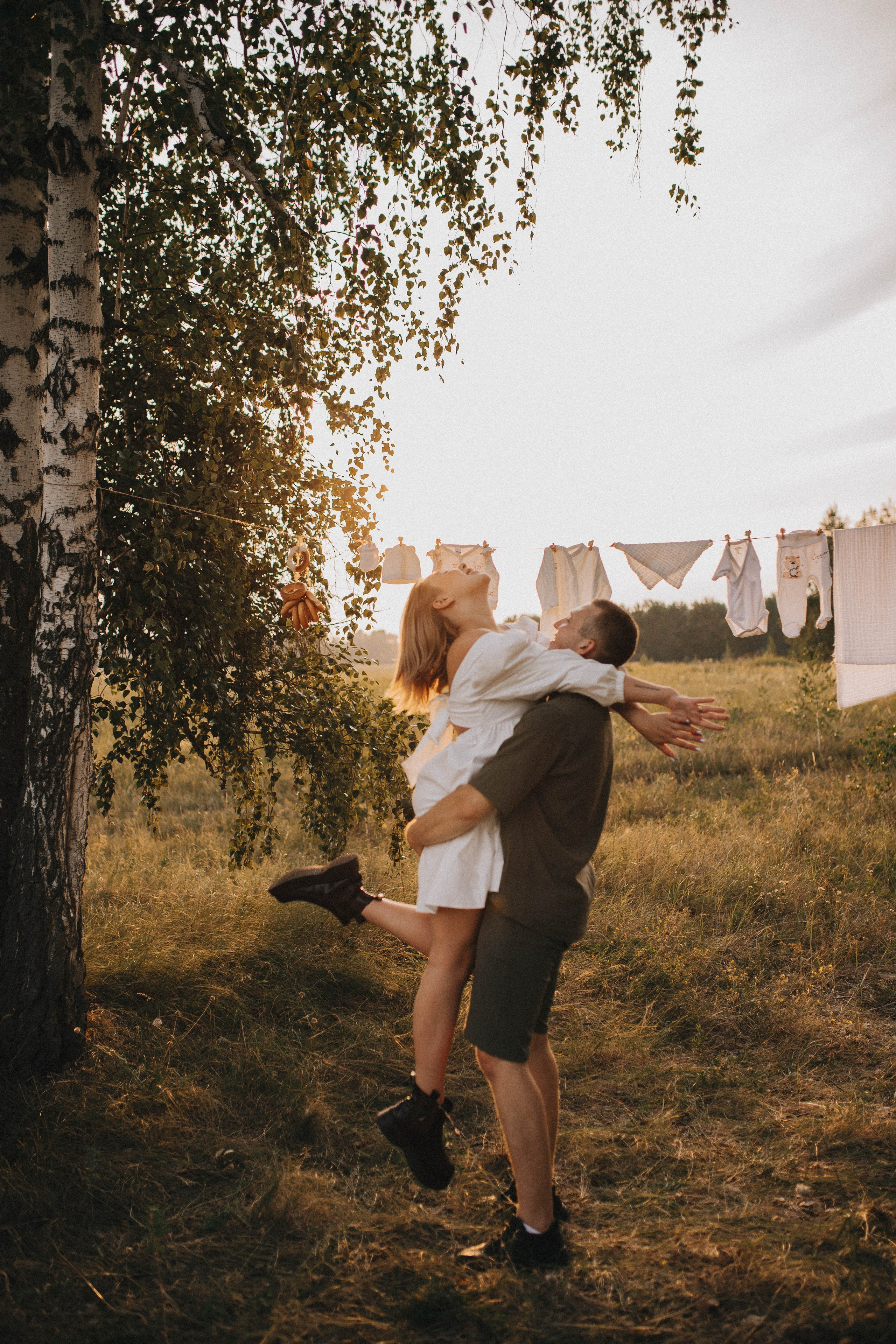 Семейный вечер в деревне. Свадебный фотограф Новосибирск