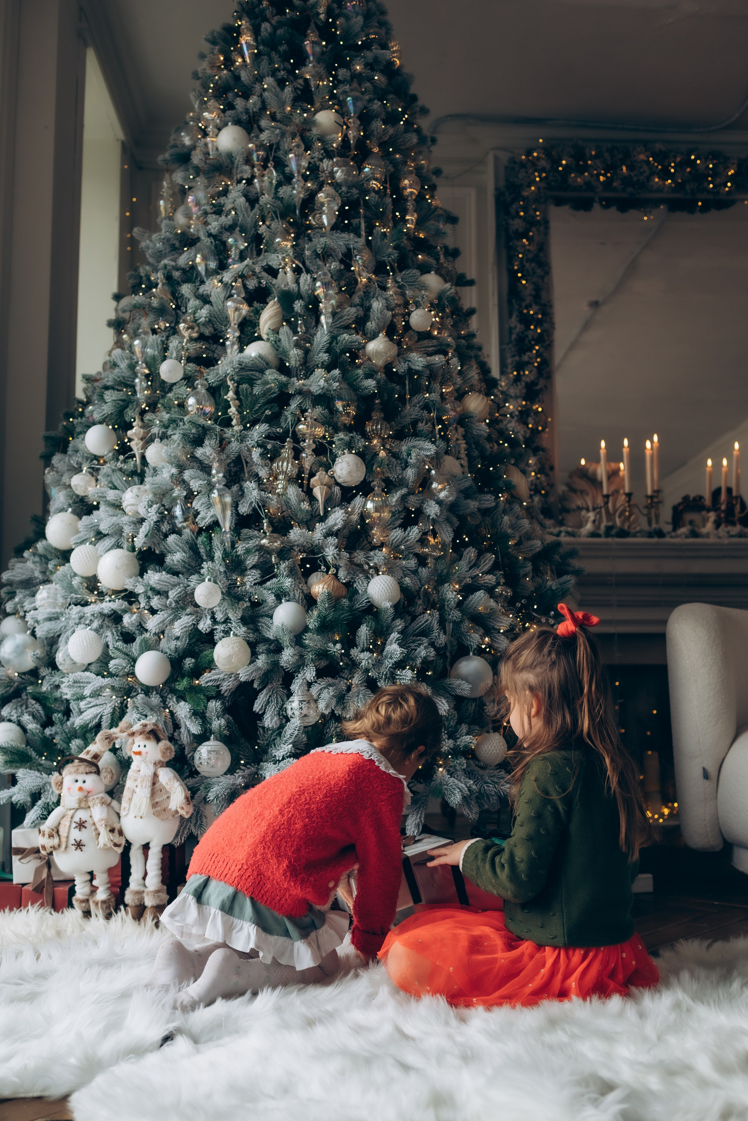 Новогодняя съемка Ксюша с дочками. Семейный фотограф в Тюмени Ксения Мязитова
