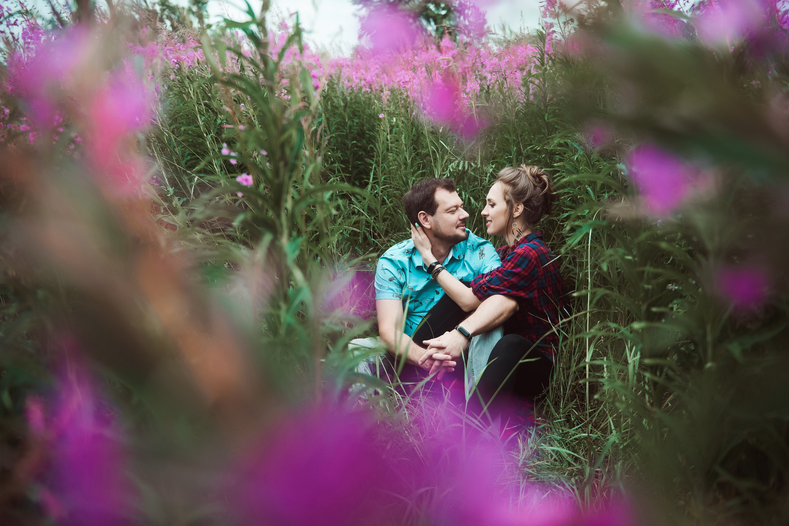 Александра и Вячеслав (фотосессия Love story на природе). Портретный, семейный и свадебный фотограф в Санкт-Петербурге и в Пушкине Ширяев Денис