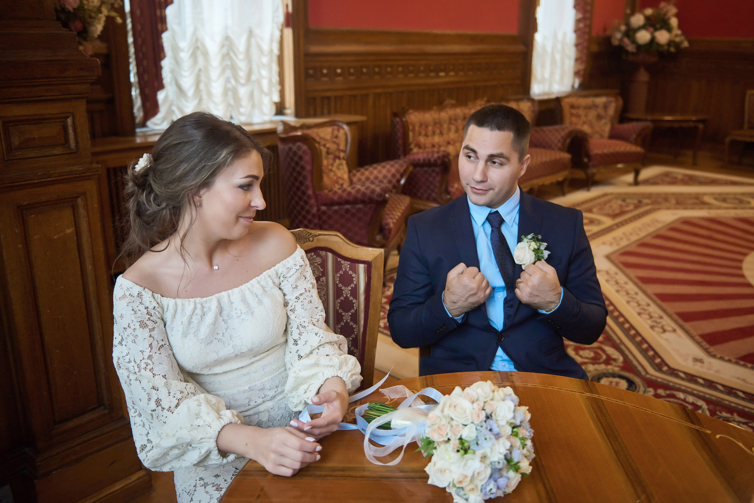 Свадебная фотосессия в студии. Портретный, семейный и свадебный фотограф в Санкт-Петербурге и в Пушкине Ширяев Денис