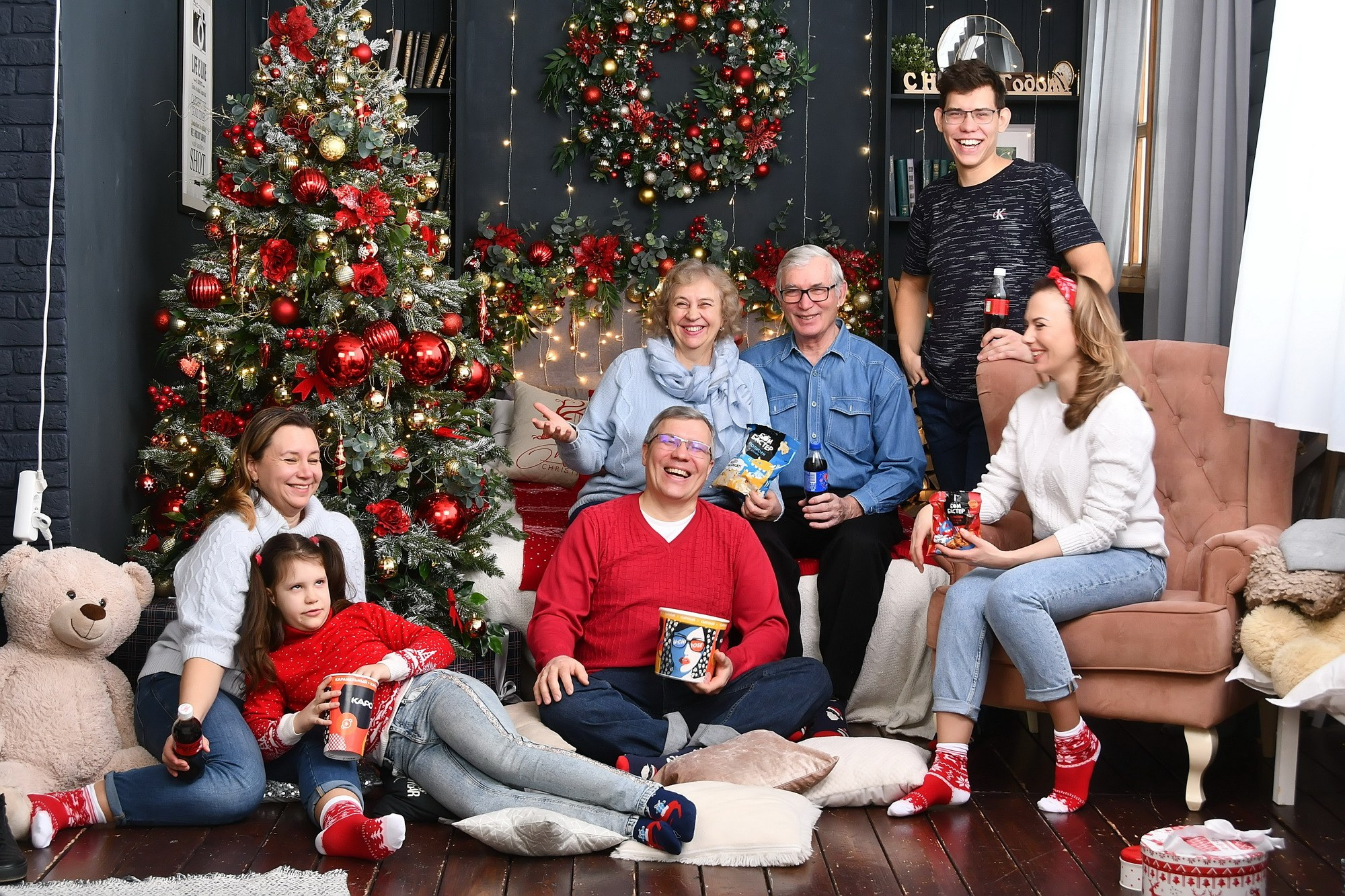В студии. Семья. Репортажный и детский фотограф в Новосибирске