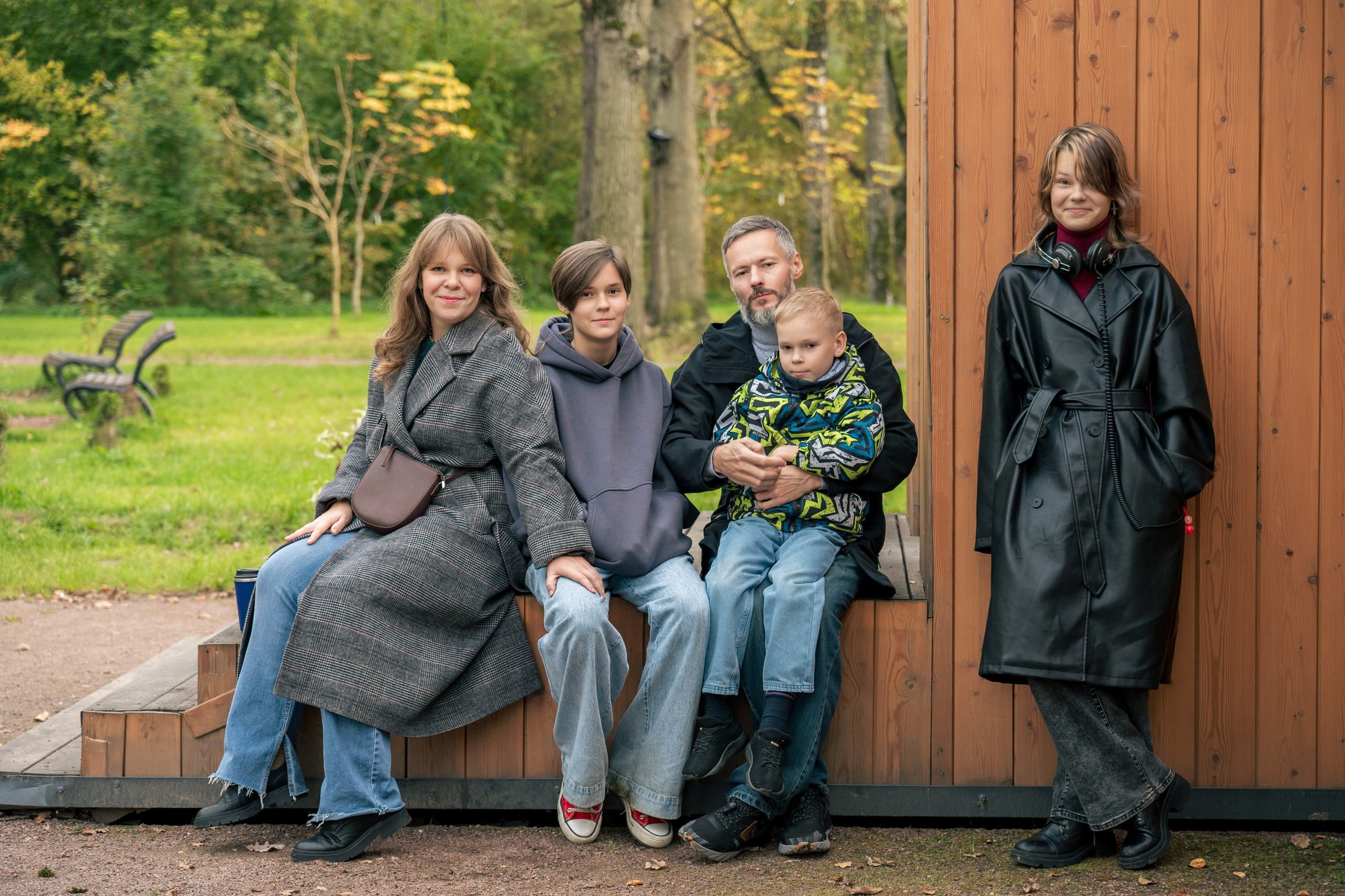 Семейная фотосессия в парке. Школьный фотограф в Москве