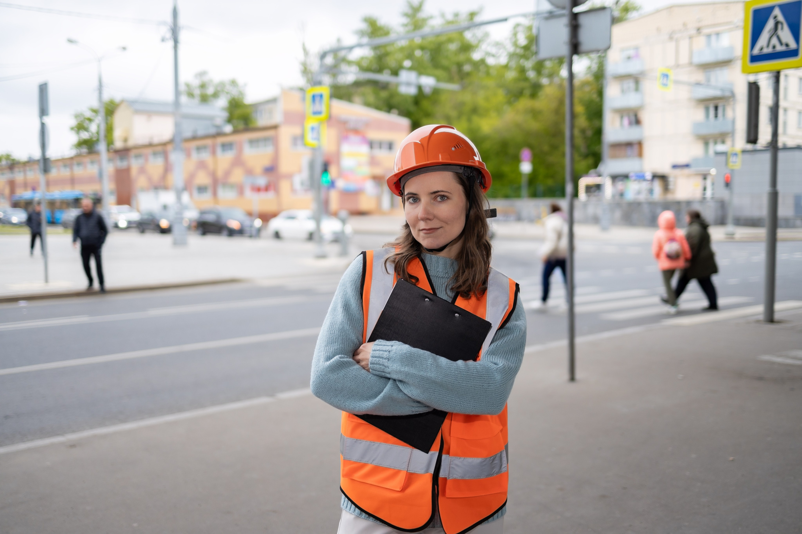 Фотосессия «Стройка» модель Ирина. Репортажный, семейный и студийный фотограф в Москве Демин Алексей