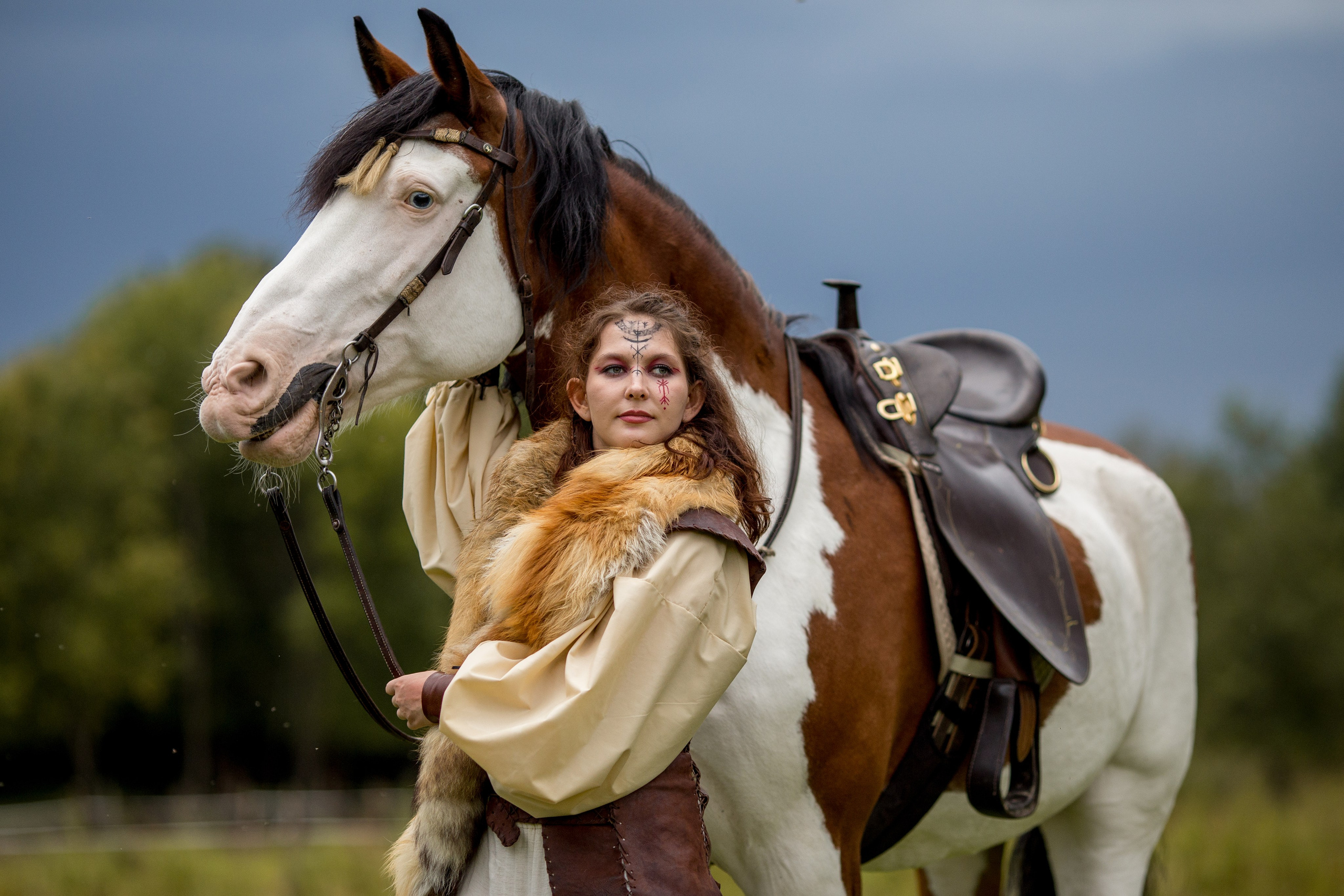 Фотосессия с лошадью в скандинавском стиле