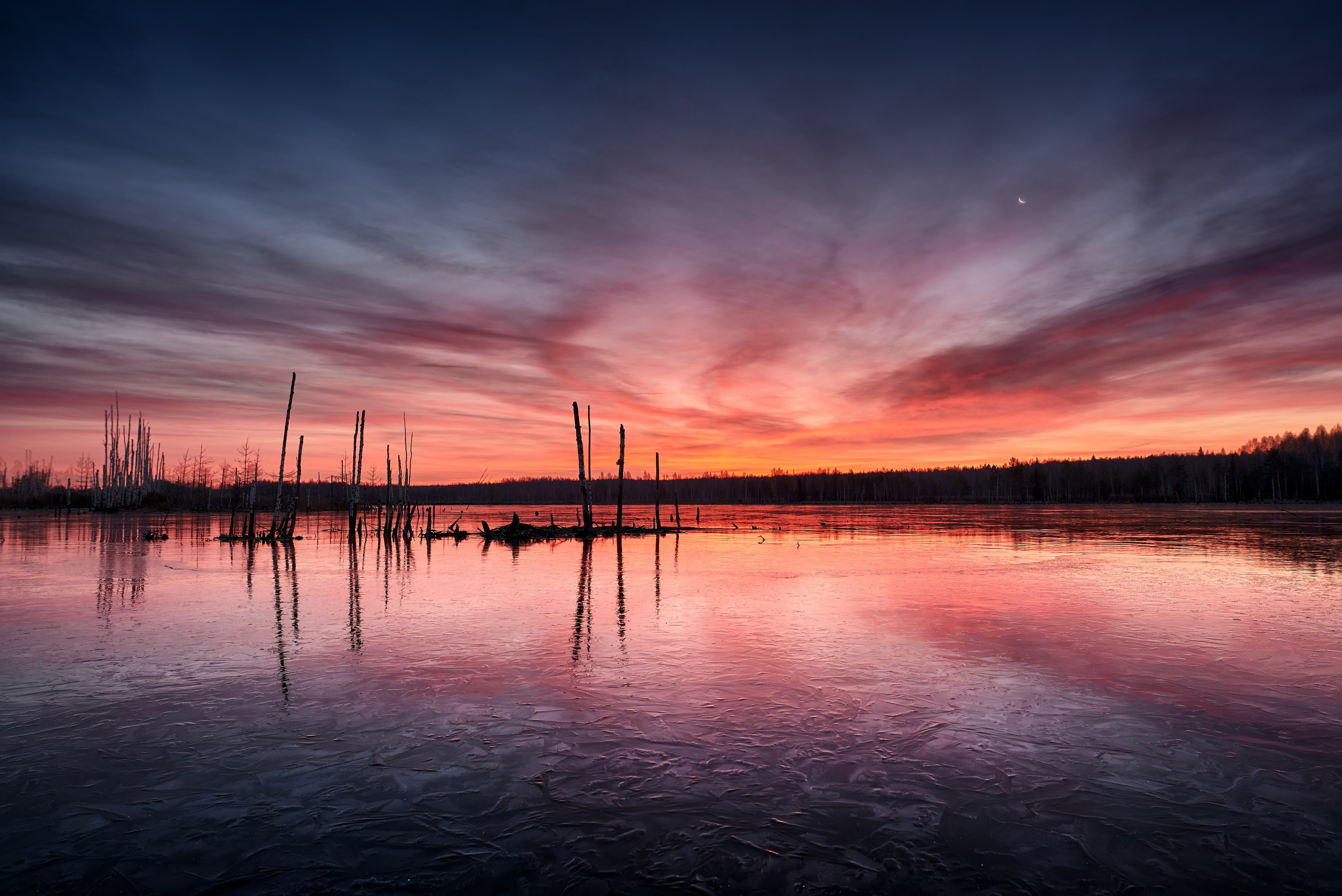 Первый лед в Подмосковье. Рассветы в Подмосковье