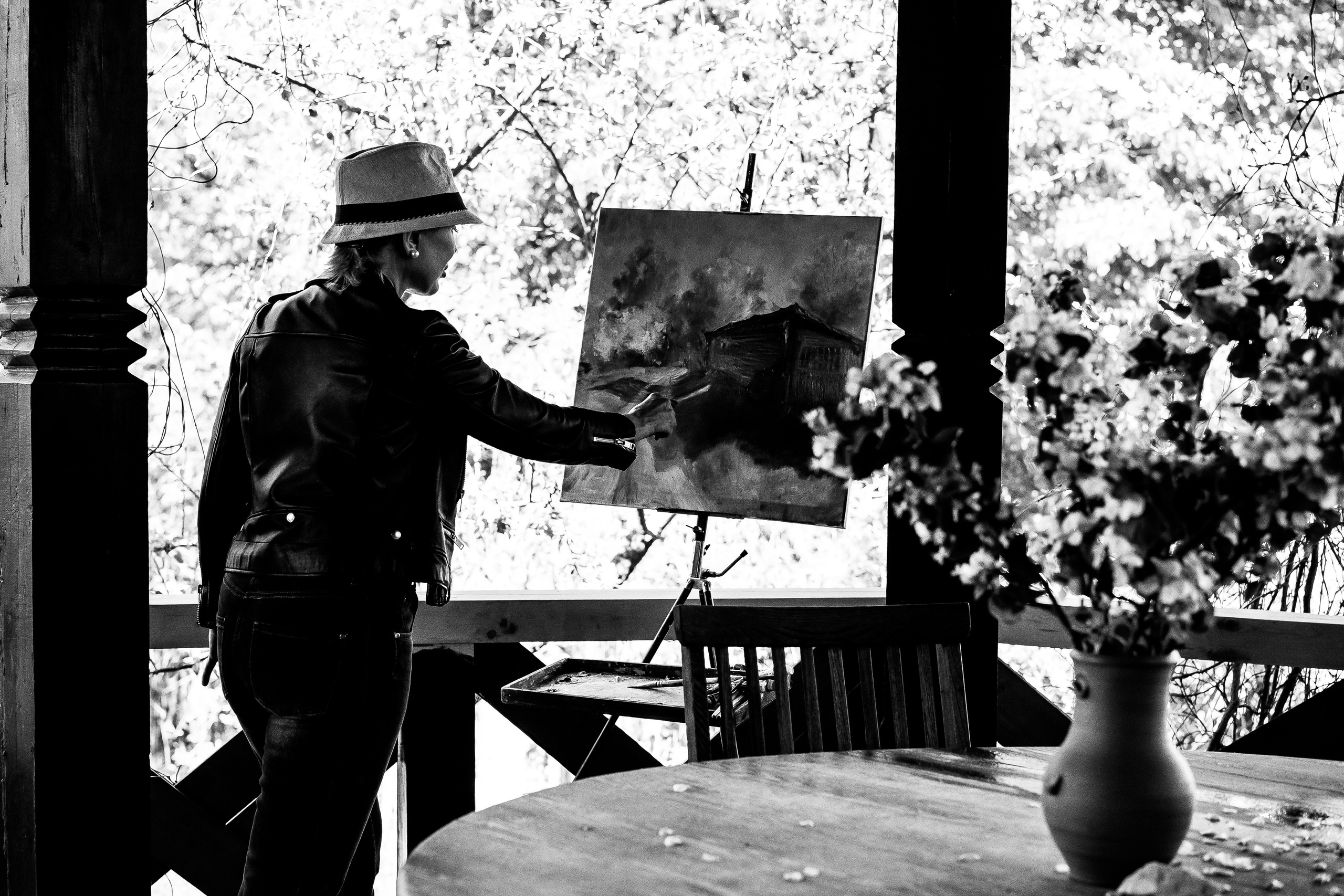 Съёмка художника в Бёхово. Лиза Фирстова — самый добрый фотограф