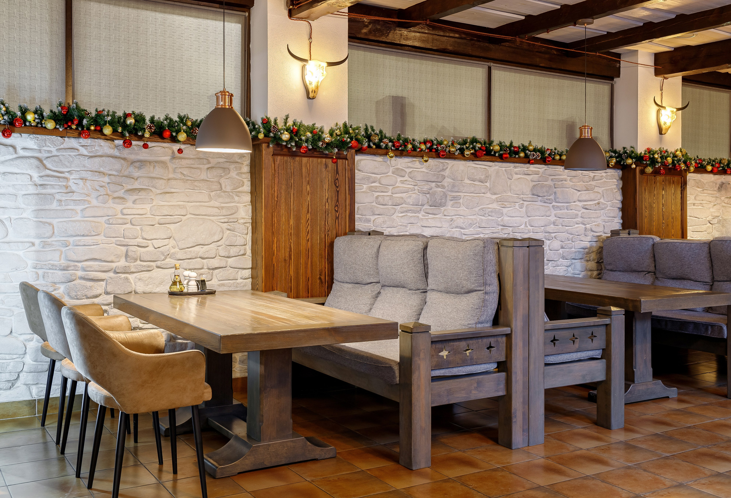 Парк-отель «Орлиное гнездо». Ресторан «Жар» Новогодний. п. Горячий Ключ. Интерьерный фотограф в Краснодарском крае Светлана Шурлова