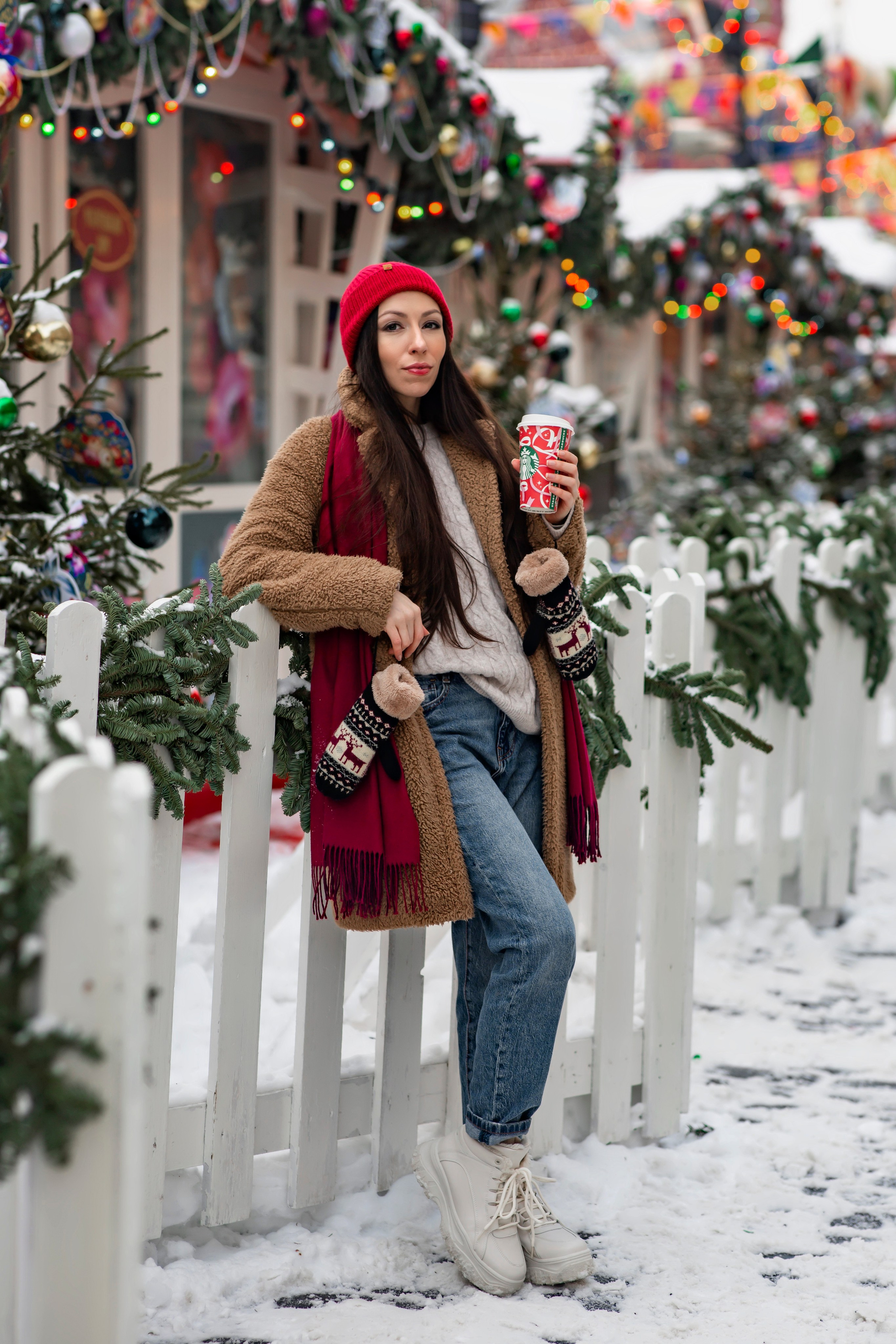 Новогодняя уличная фотосессия. Семейный и портретный фотограф в Москве Елена Флегант