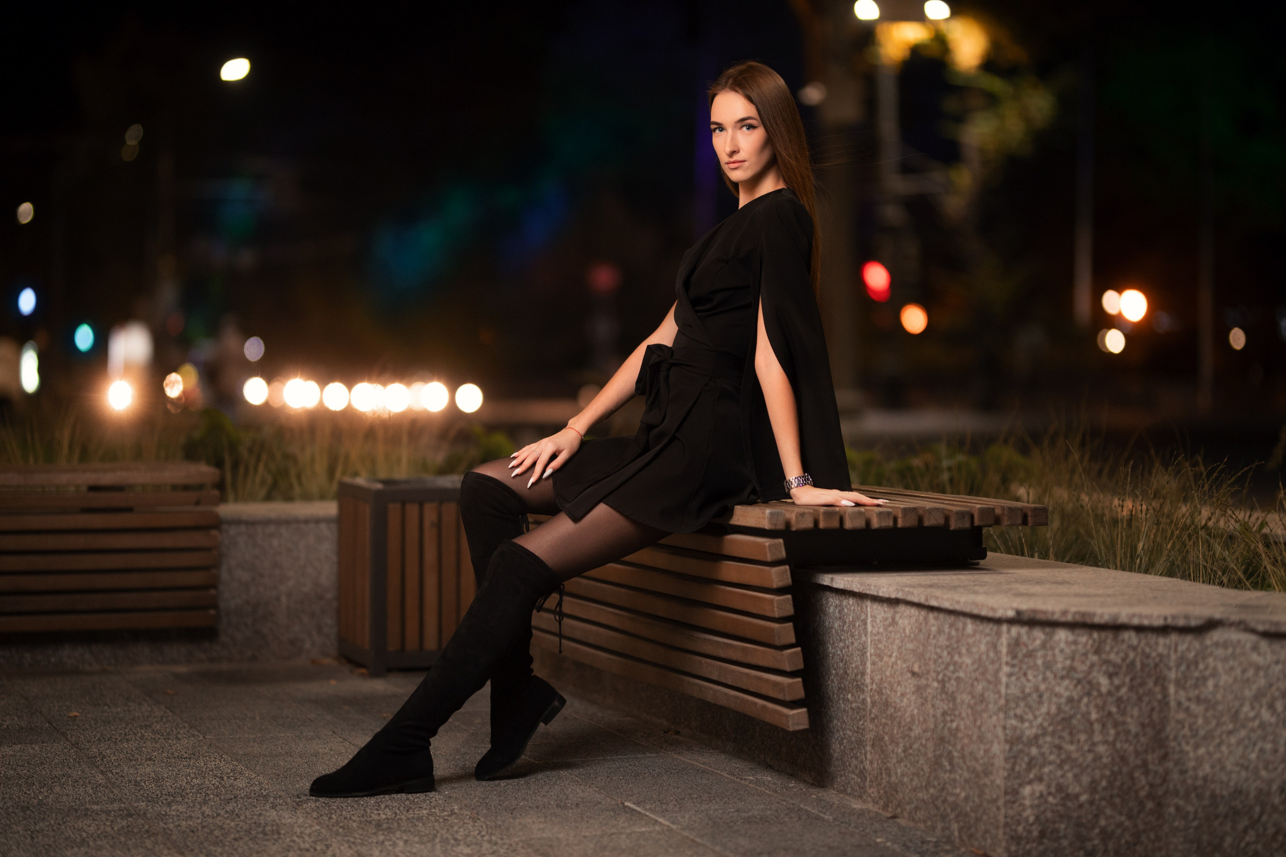 Ночная уличная съемка с Полиной для «себя»
