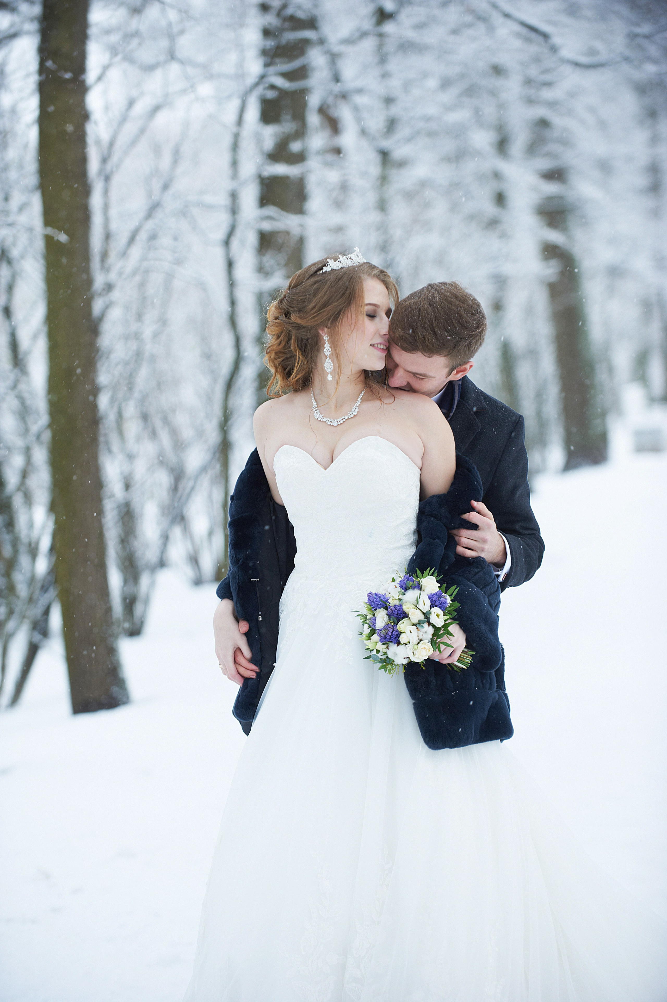 Надежда и Владислав (зимняя свадебная фотосессия в Пушкине в Екатерининском парке). Портретный, семейный и свадебный фотограф в Санкт-Петербурге и в Пушкине Ширяев Денис