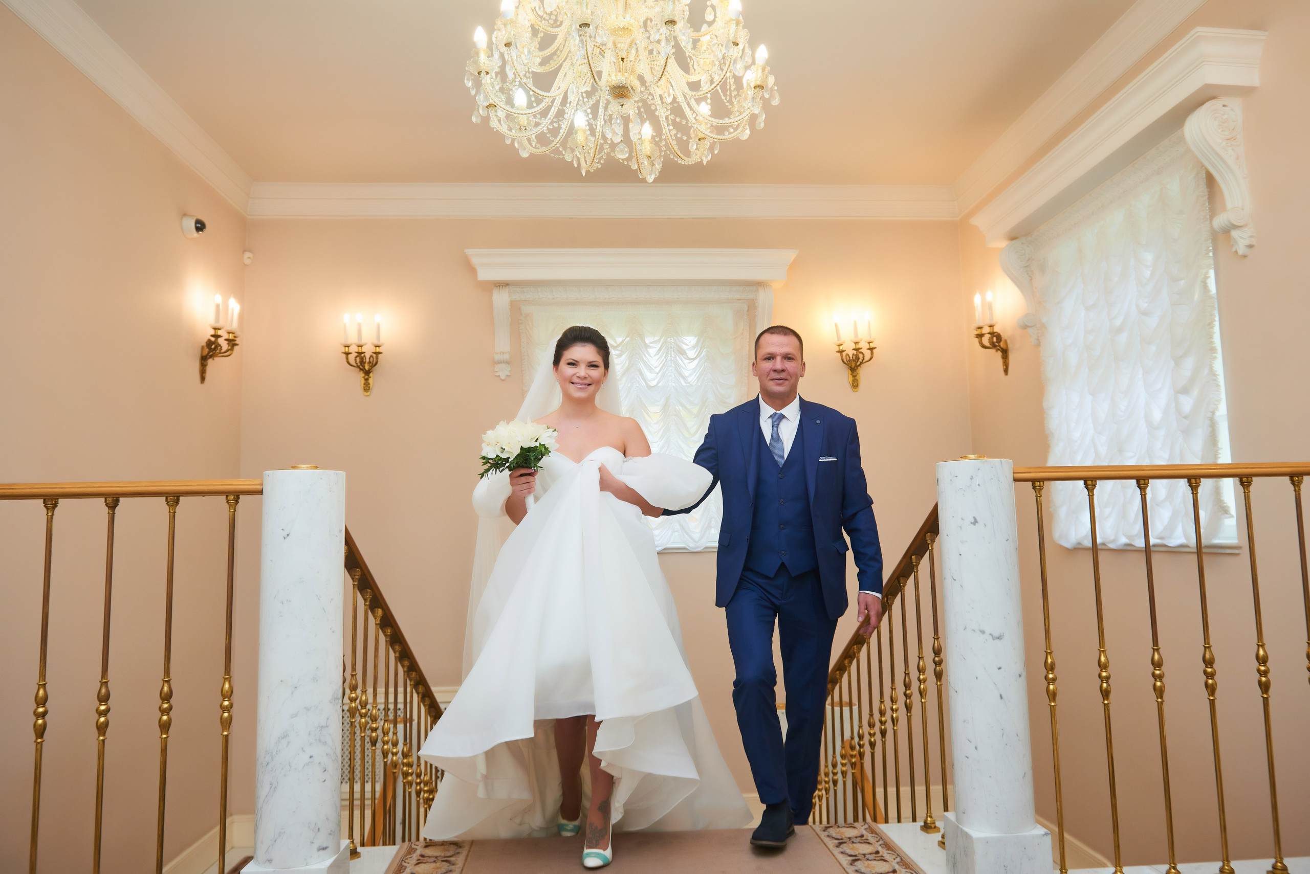 Осенняя свадебная прогулка в Екатерининском парке в Пушкине. Портретный, семейный и свадебный фотограф в Санкт-Петербурге и в Пушкине Ширяев Денис