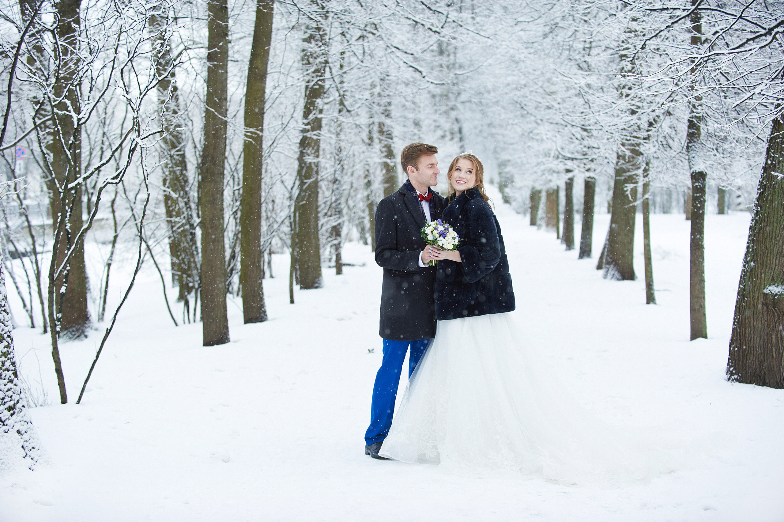 Надежда и Владислав (зимняя свадебная фотосессия в Пушкине в Екатерининском парке). Портретный, семейный и свадебный фотограф в Санкт-Петербурге и в Пушкине Ширяев Денис