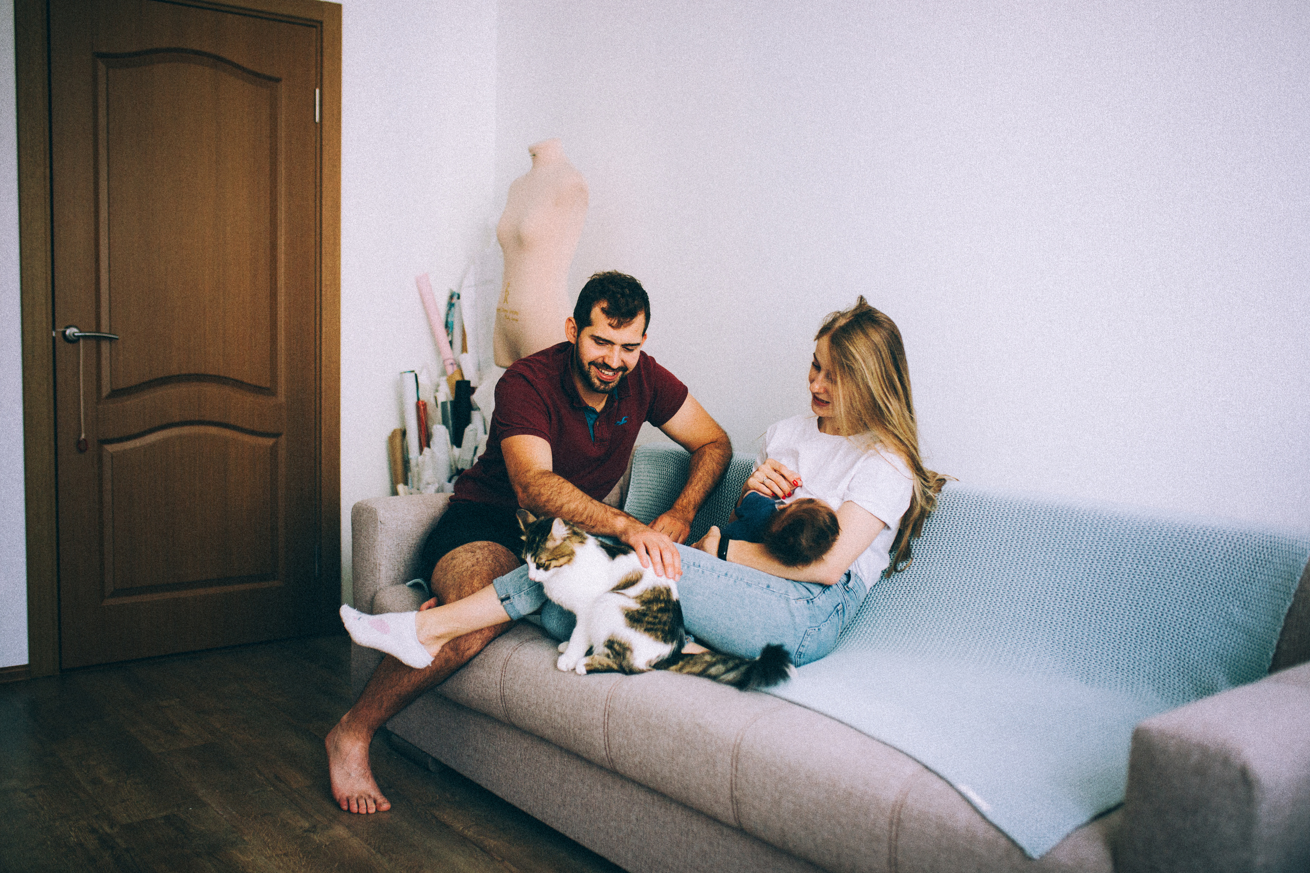 Лида Даня Сеня и Ларсик. Свадебный и семейный пленочный фотограф в Петербурге Истомина Ирина