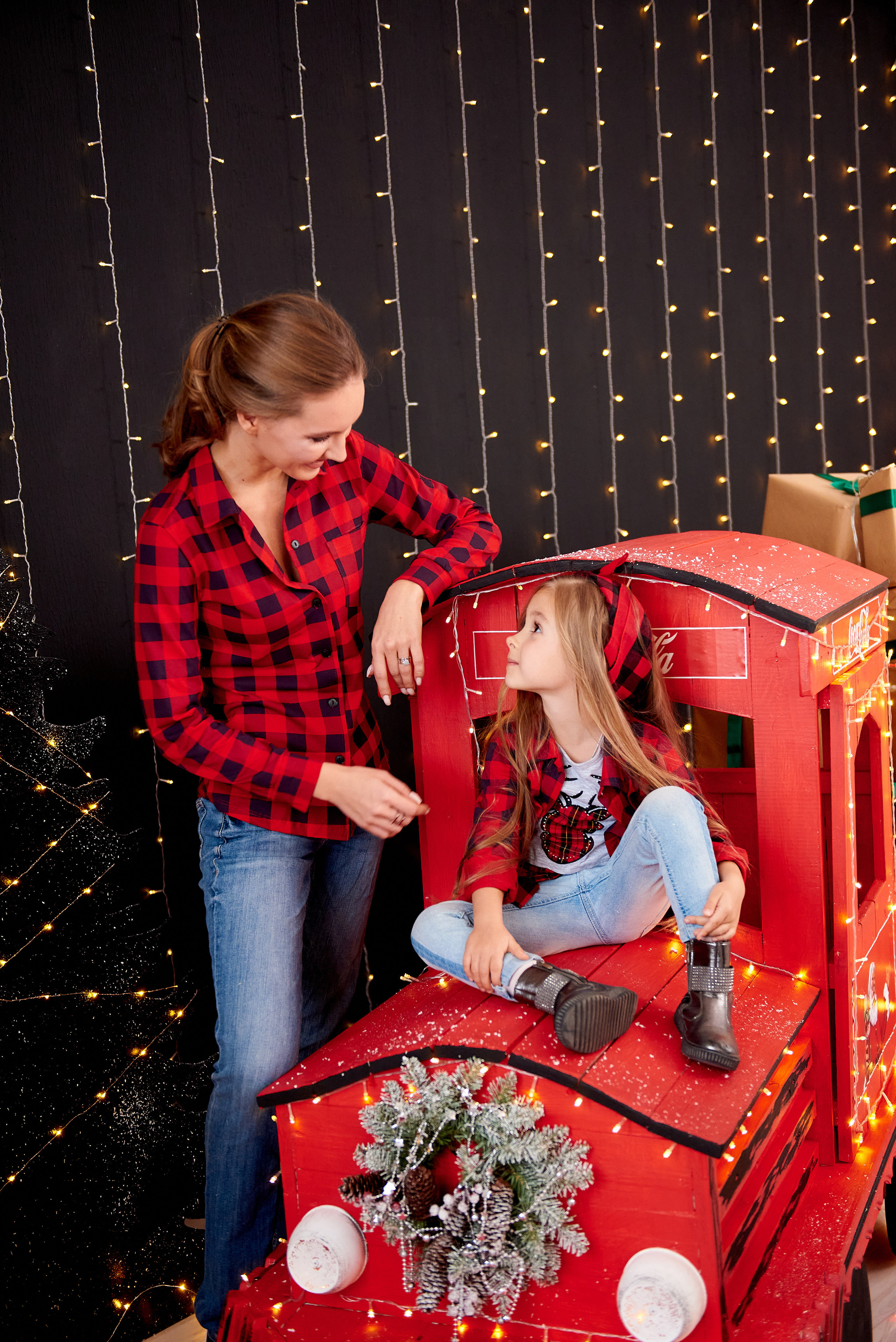 Новогодний паровозик. Семейный и детский фотограф в г. Ногинске Ангелина Хасанова