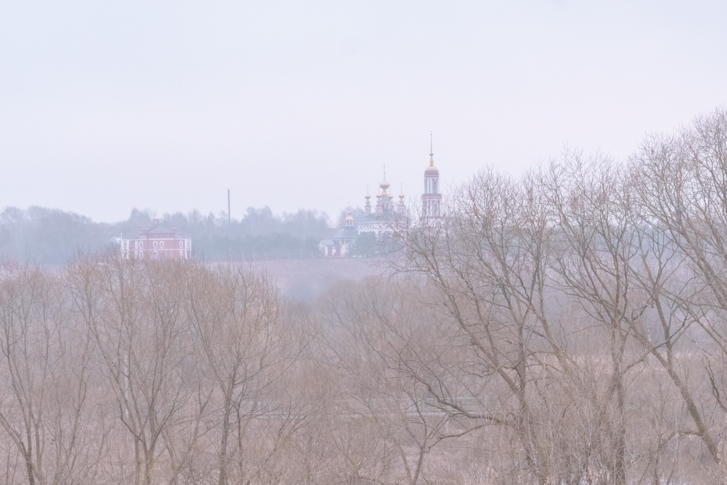 Суздаль - пейзаж с туманом, архитектура города, фотосессия с лошадьми